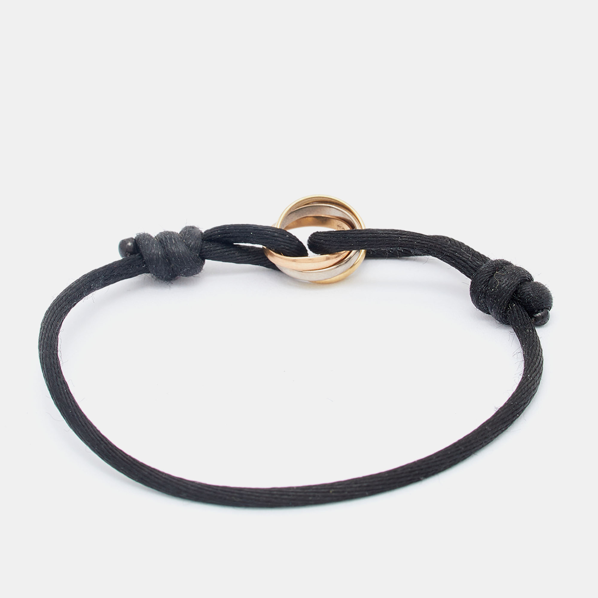 

Cartier Trinity 18k Three Tone Gold Adjustable Cord Bracelet