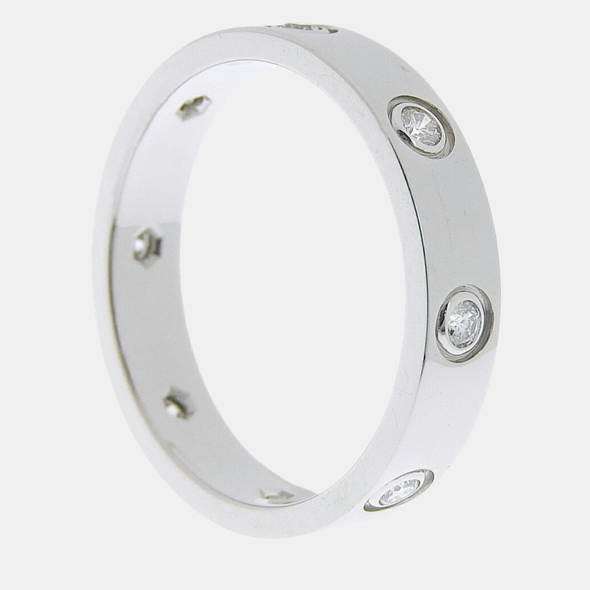 

Cartier Love 18K White Gold Diamond Ring EU 53