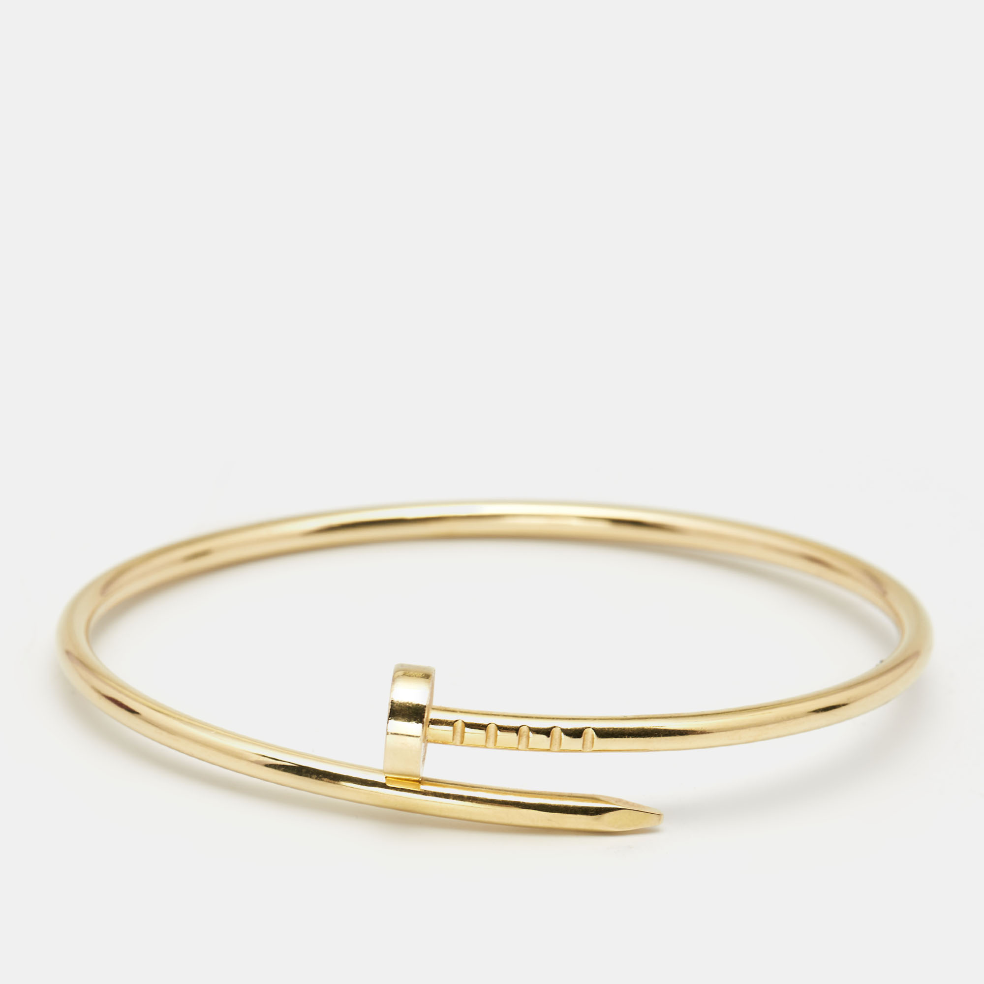 Pre Owned Cartier Juste Un Clou 18k Yellow Gold Small Model Bracelet 16