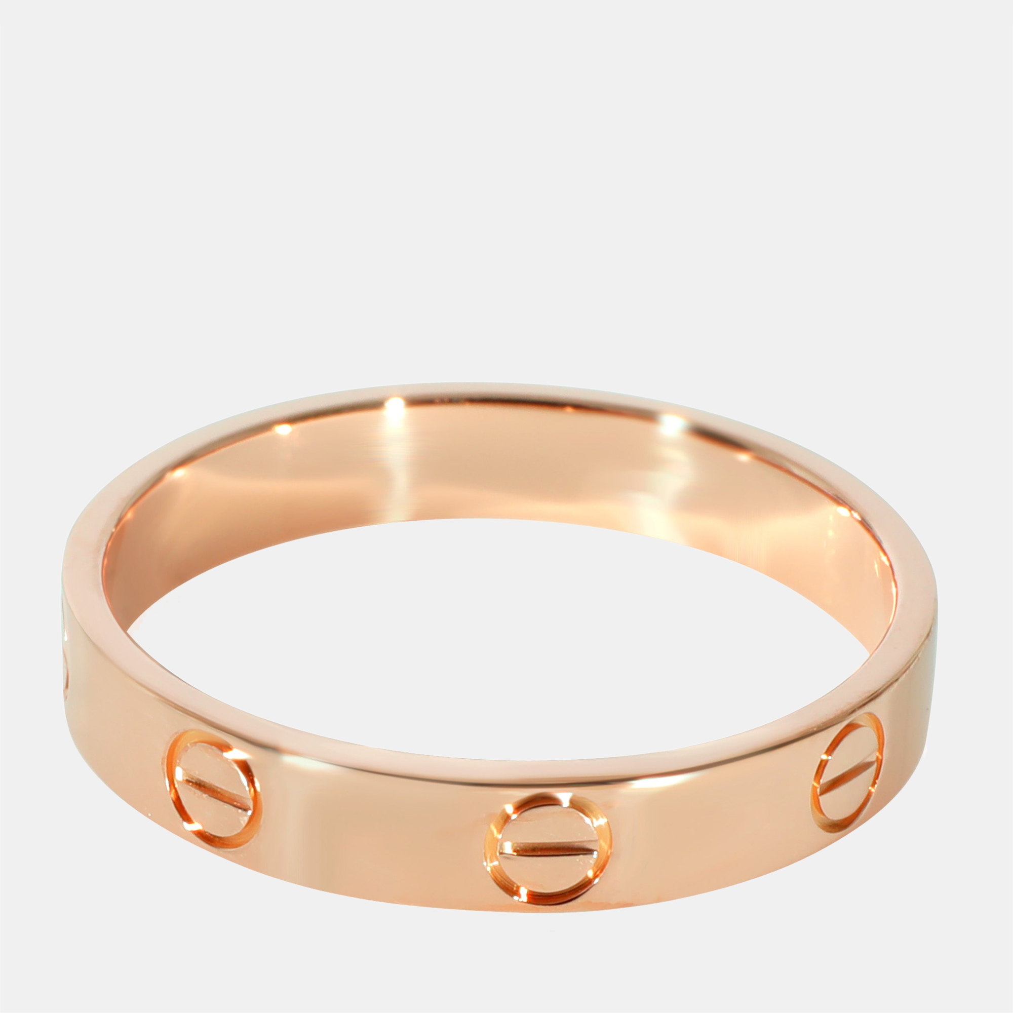 

Cartier Love Wedding Band in 18k Rose Gold Ring Size US 8.25