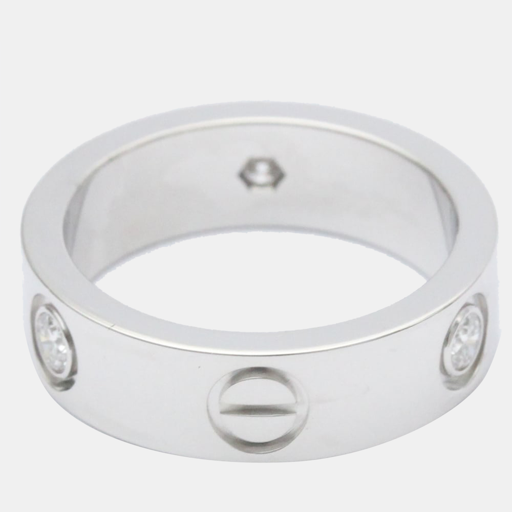 

Cartier Love 18K White Gold Diamond Ring EU 51