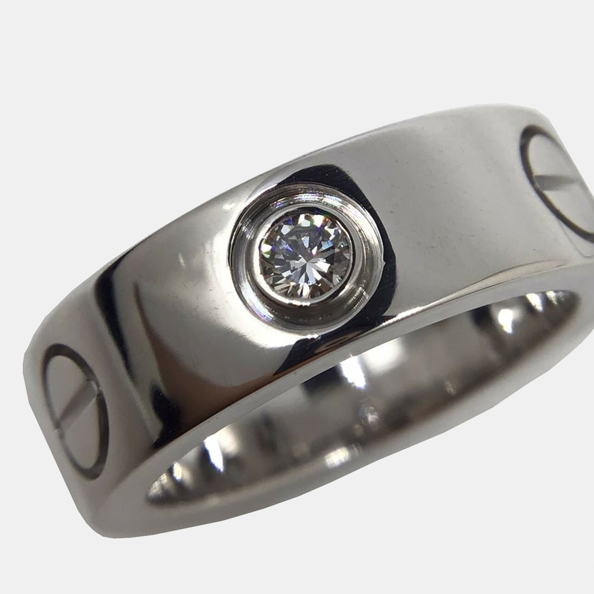 

Cartier Love 18K White Gold Diamond Ring EU 46