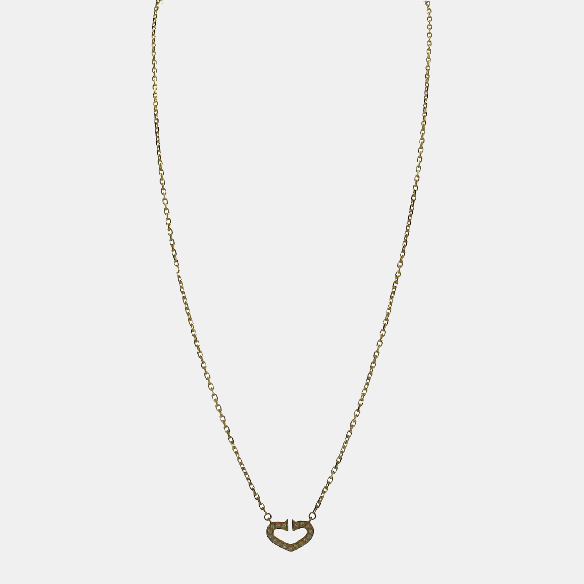 

Cartier Heart C Cartier 18K Yellow Gold Diamond Necklace