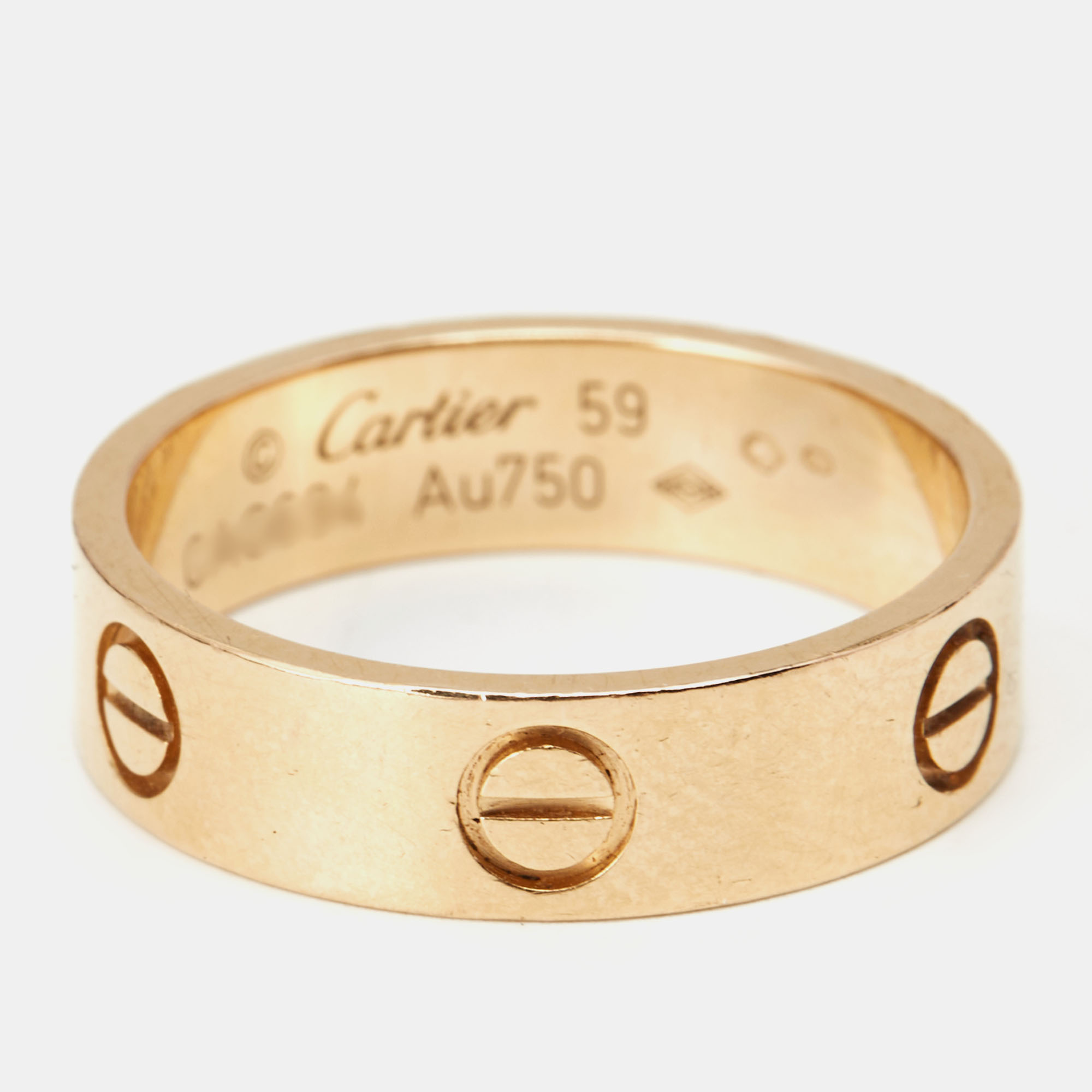 

Cartier Love 18k Rose Gold Band Ring Size