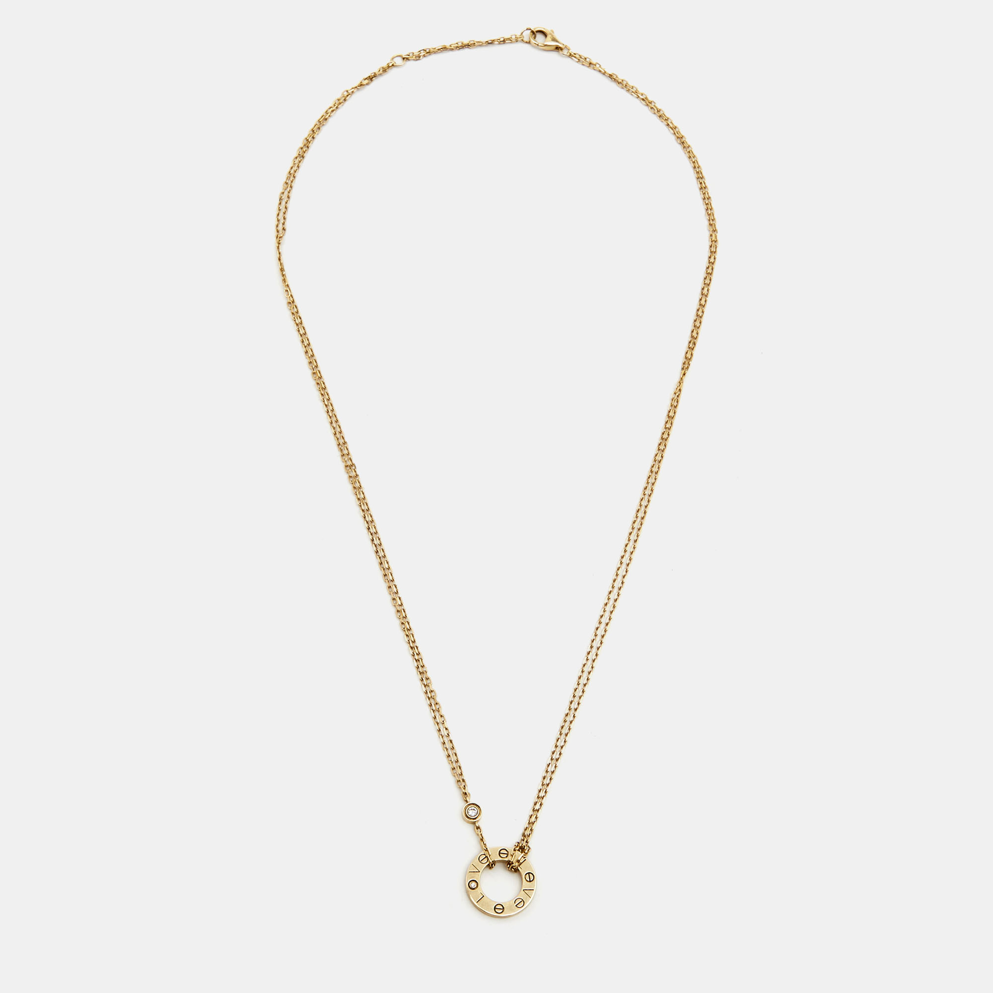 

Cartier Love Diamond 18k Yellow Gold Necklace