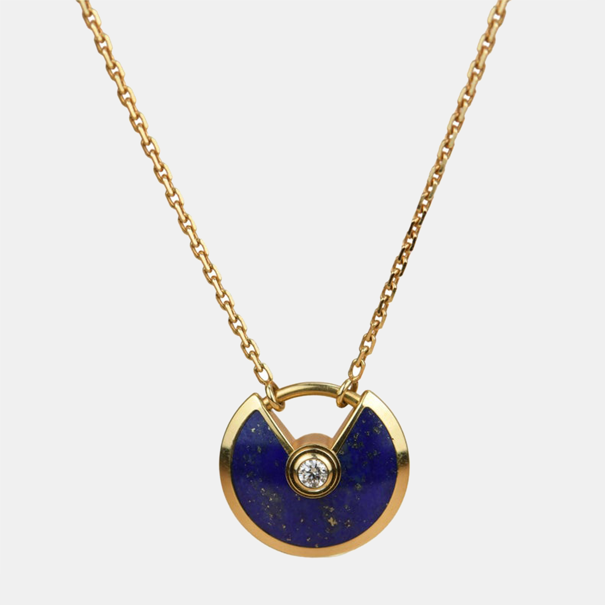 

Cartier Amulette De Cartier 18K Yellow Gold Lapis Lazuli Necklace