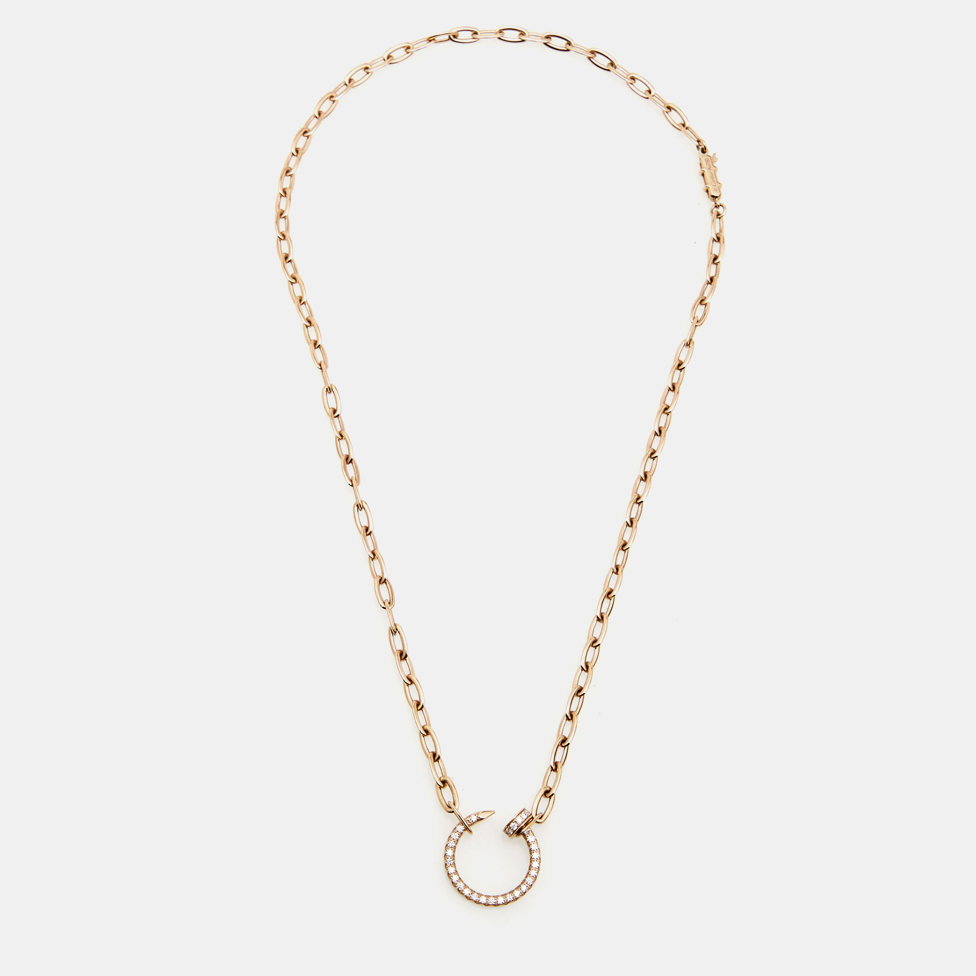 

Cartier Juste Un Clou Diamond 18k Rose Gold Chain Necklace