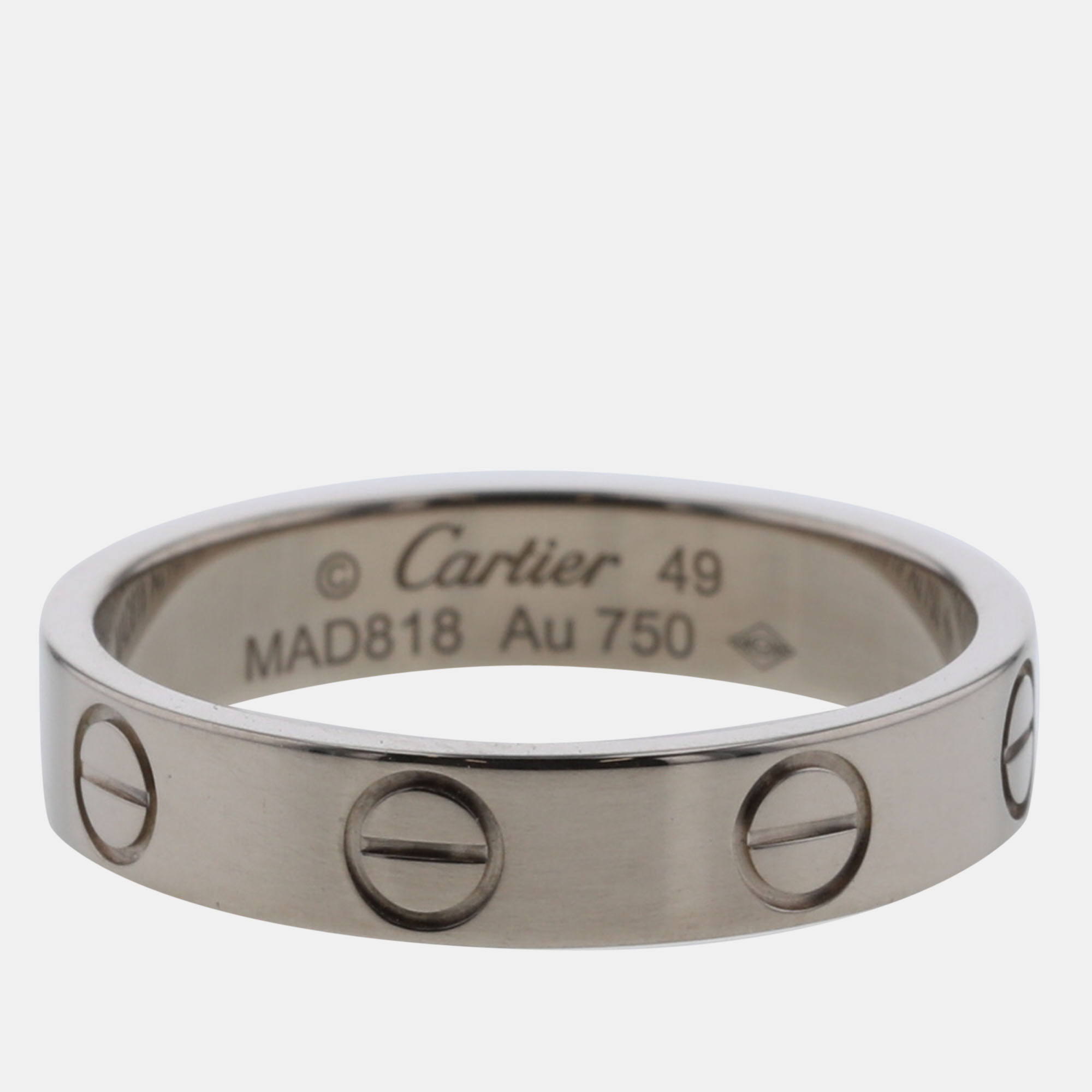 

Cartier Love 18K White Gold Ring EU 49
