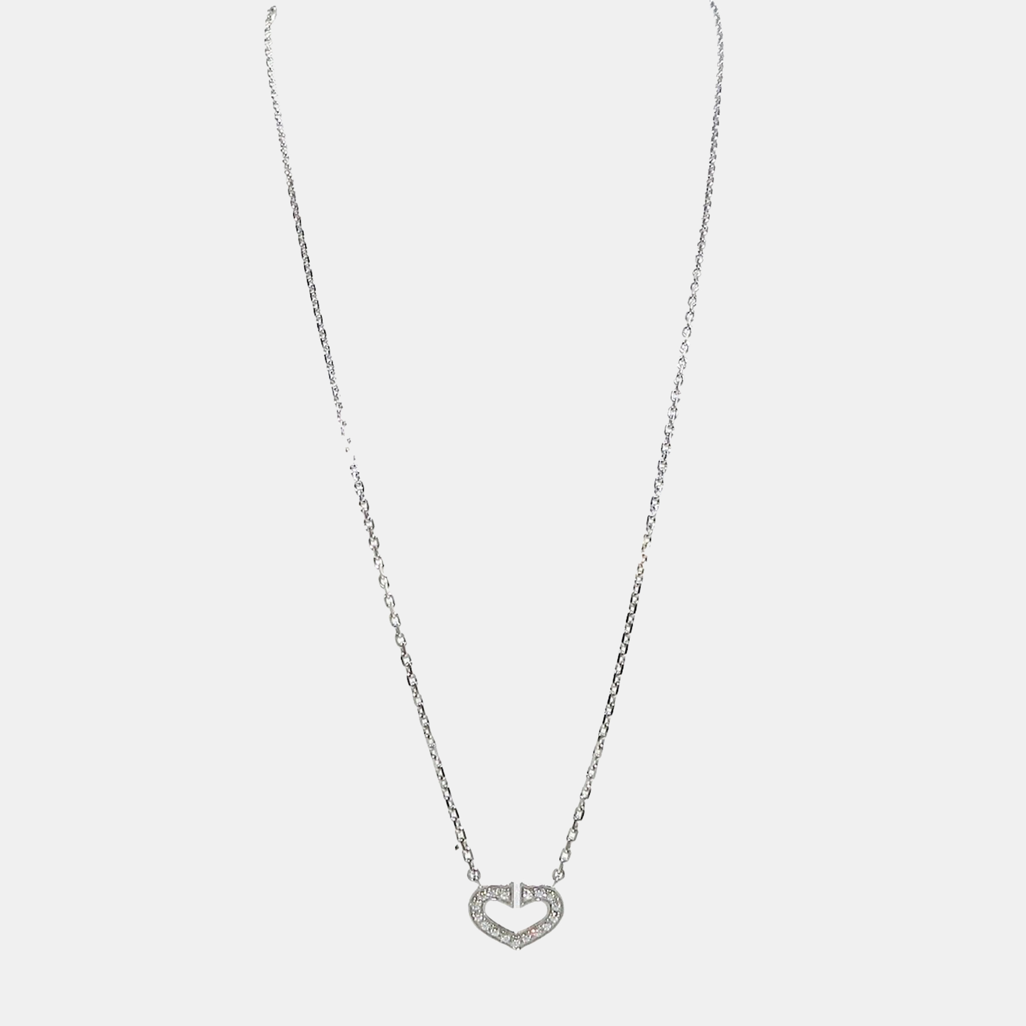 

Cartier Heart C 18K White Gold Diamond Necklace