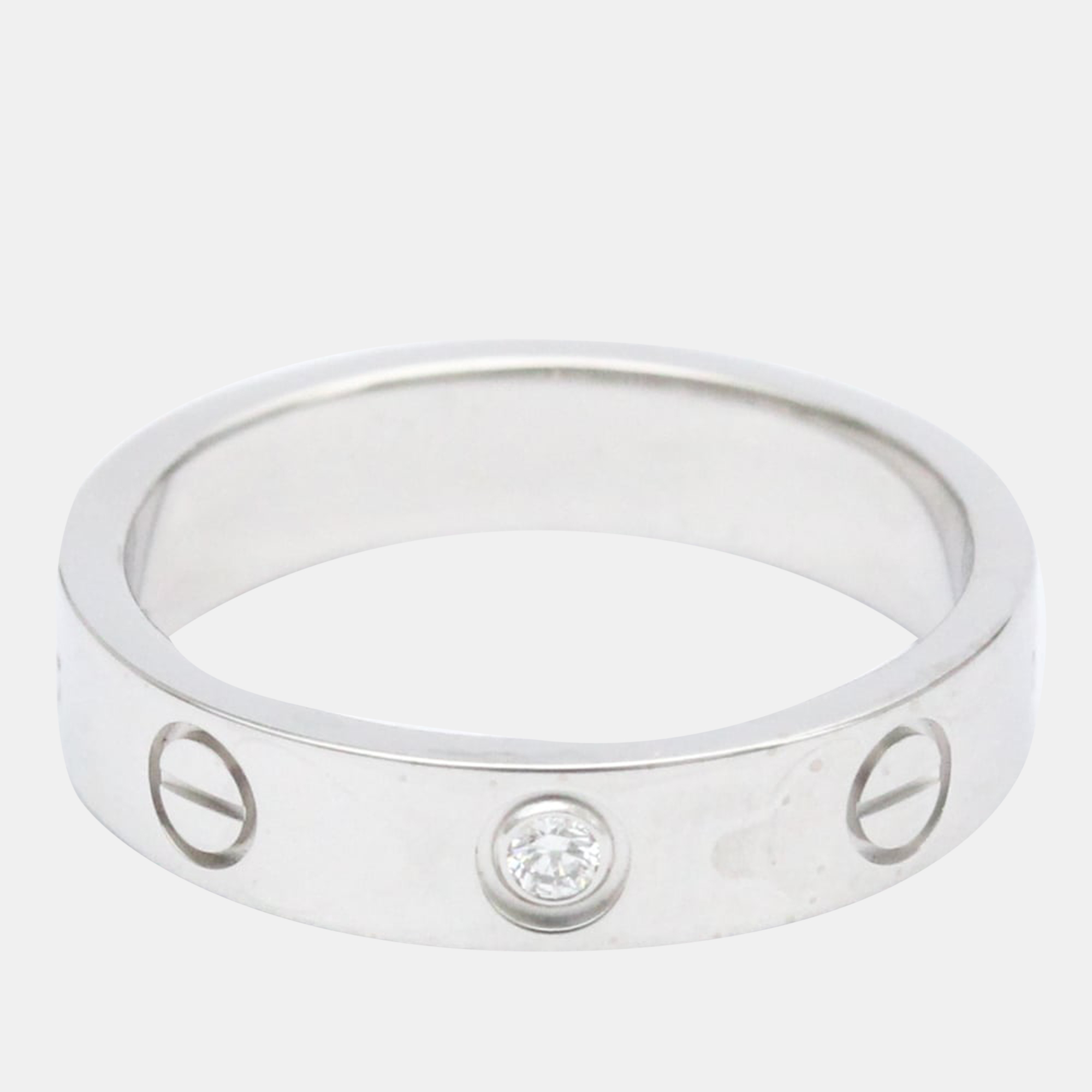 

Cartier Love 18K White Gold Diamond Ring EU 50