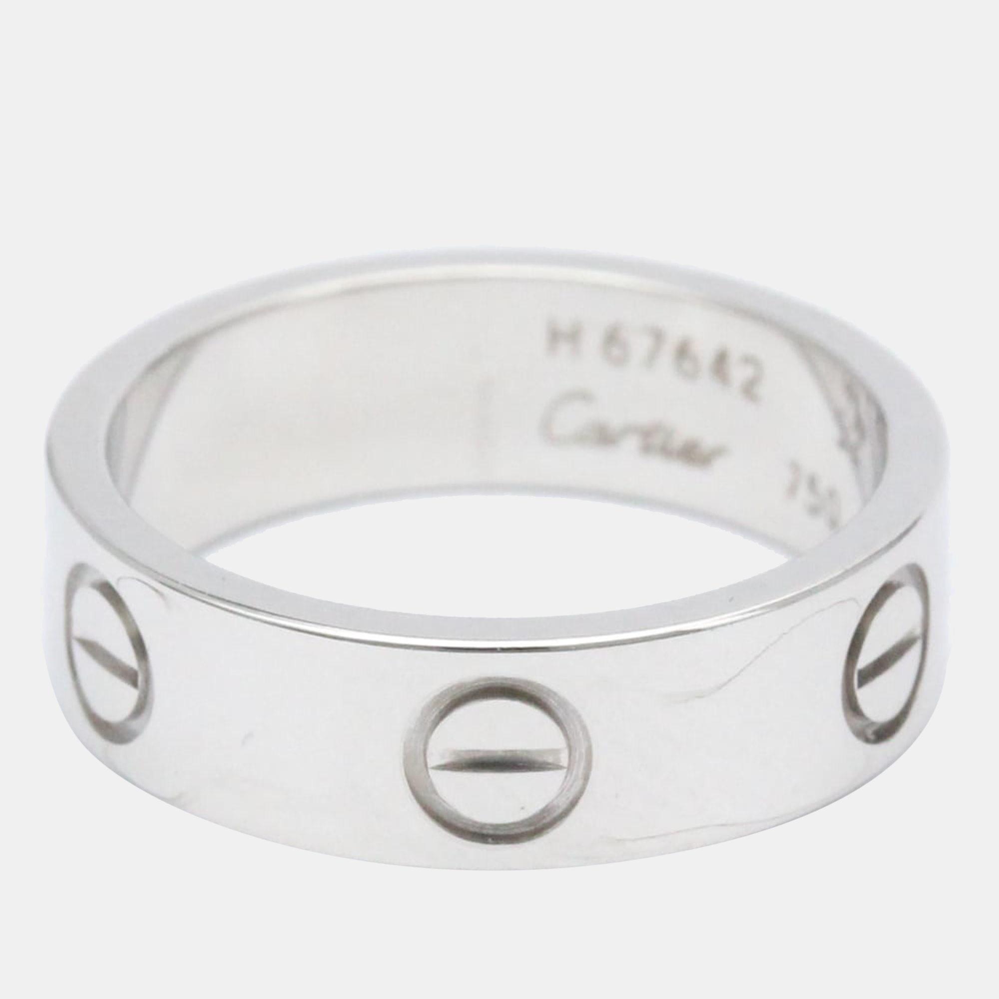 

Cartier Love 18K White Gold Ring EU 52