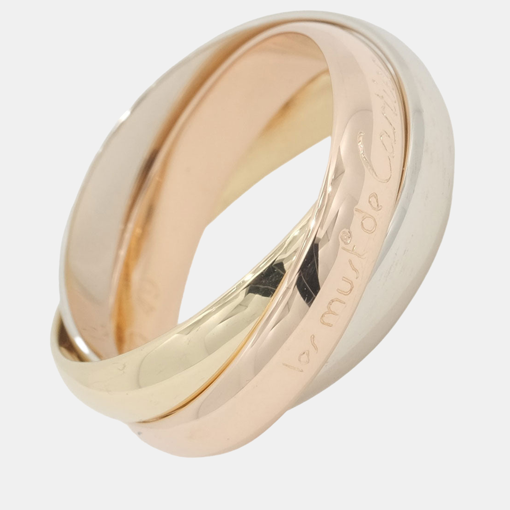

Cartier Trinity 18K Yellow Rose and White Gold Ring EU 49