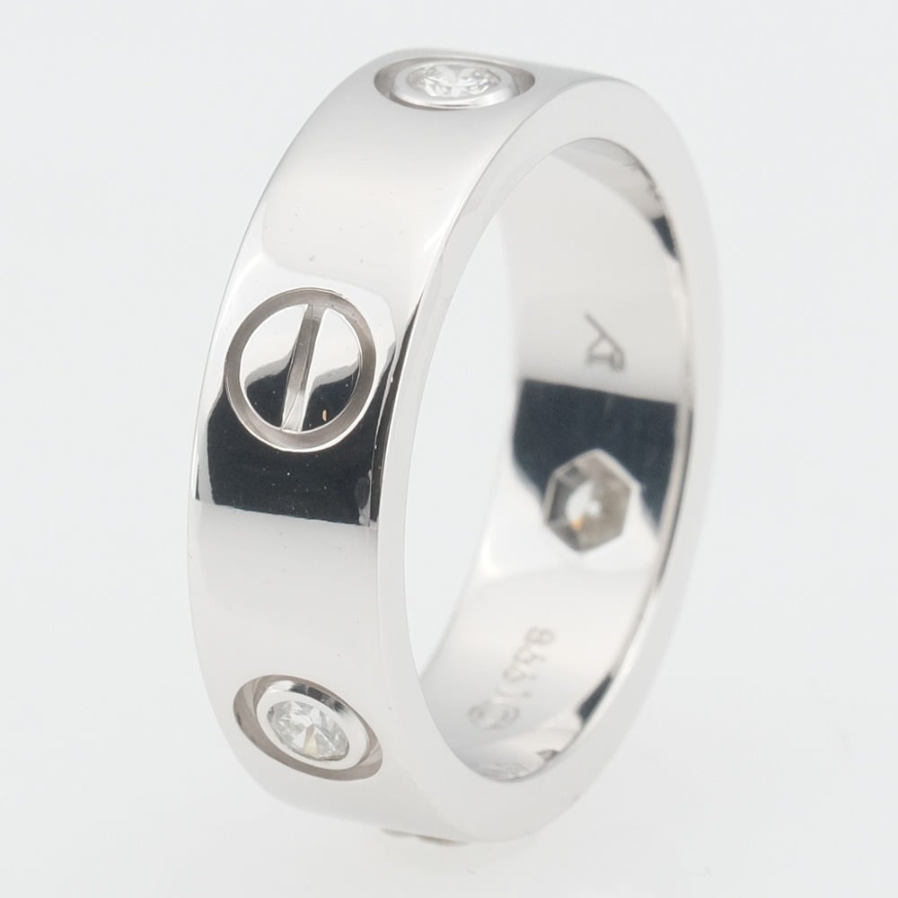 

Cartier Vintage Love 18K White Gold Diamond Ring EU 51