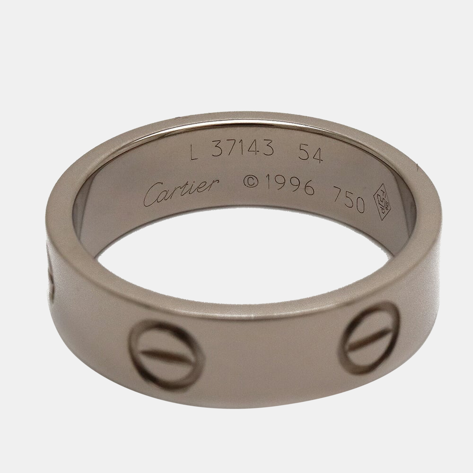 

Cartier Vintage Love 18K White Gold Ring EU 54