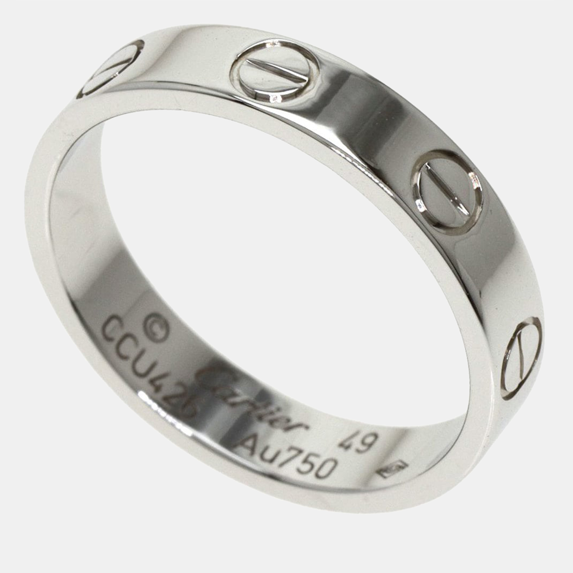 

Cartier Love 18K White Gold Ring EU 49