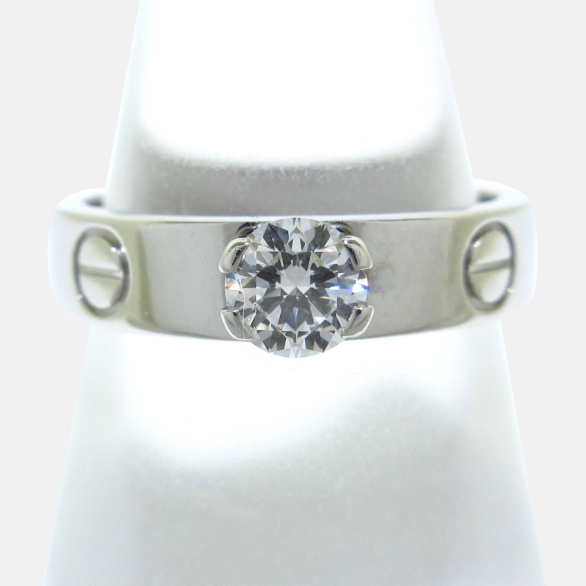 

Cartier Love 18K White Gold Diamond Ring EU 47