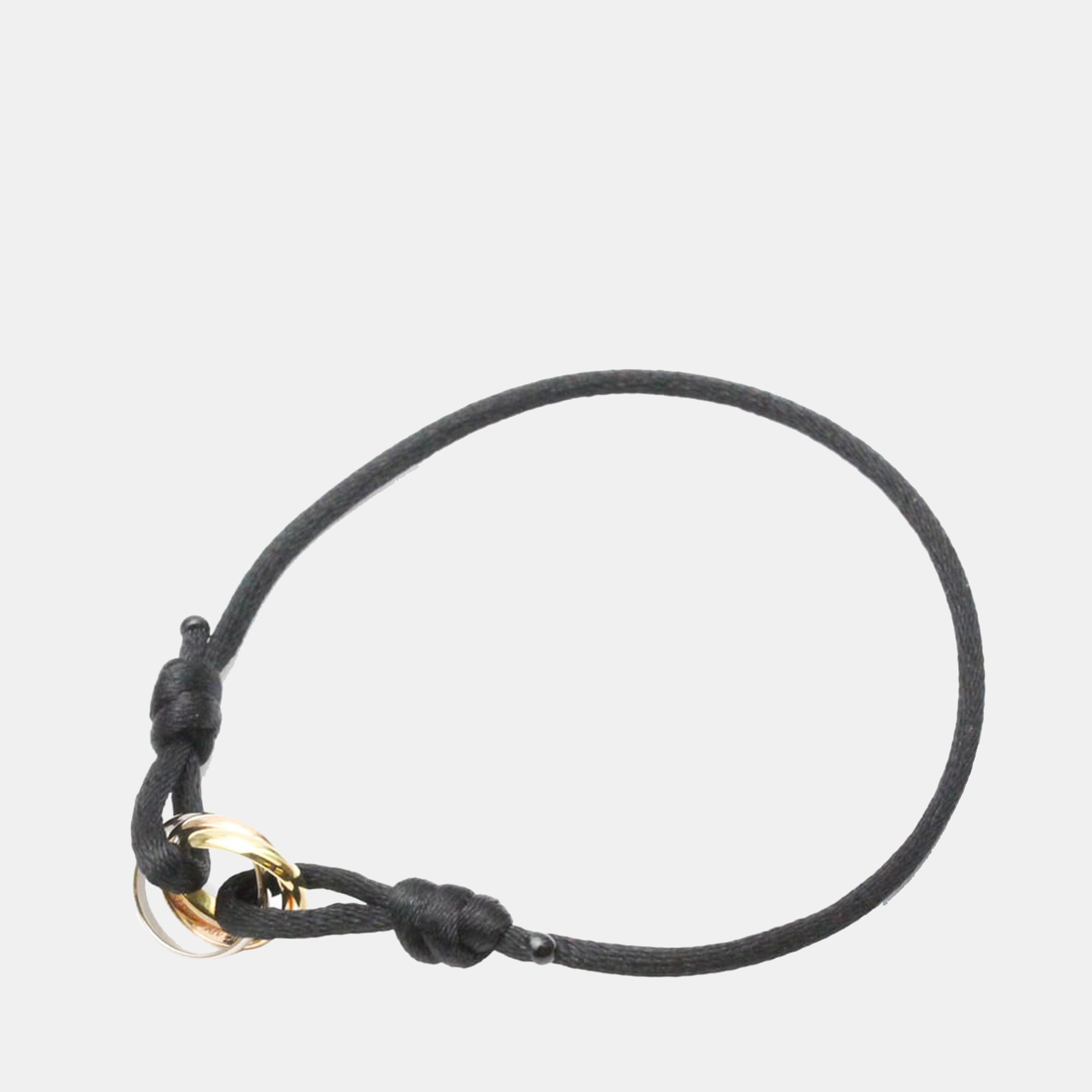 Pre Owned Cartier Trinity 18K Yellow Rose and White Gold Bracelet 20.5