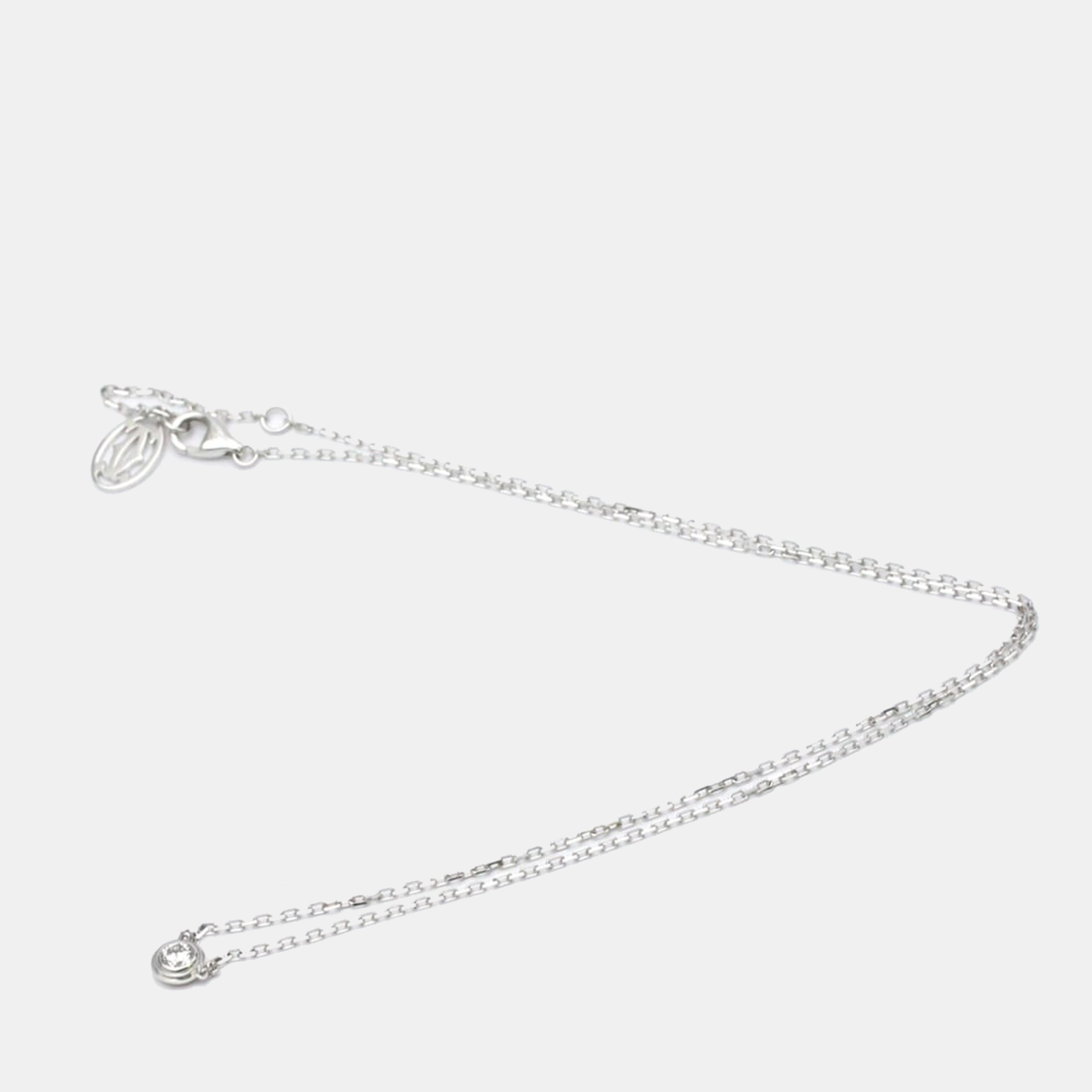 

Cartier Diamants Légers LM 18K White Gold Diamond Necklace