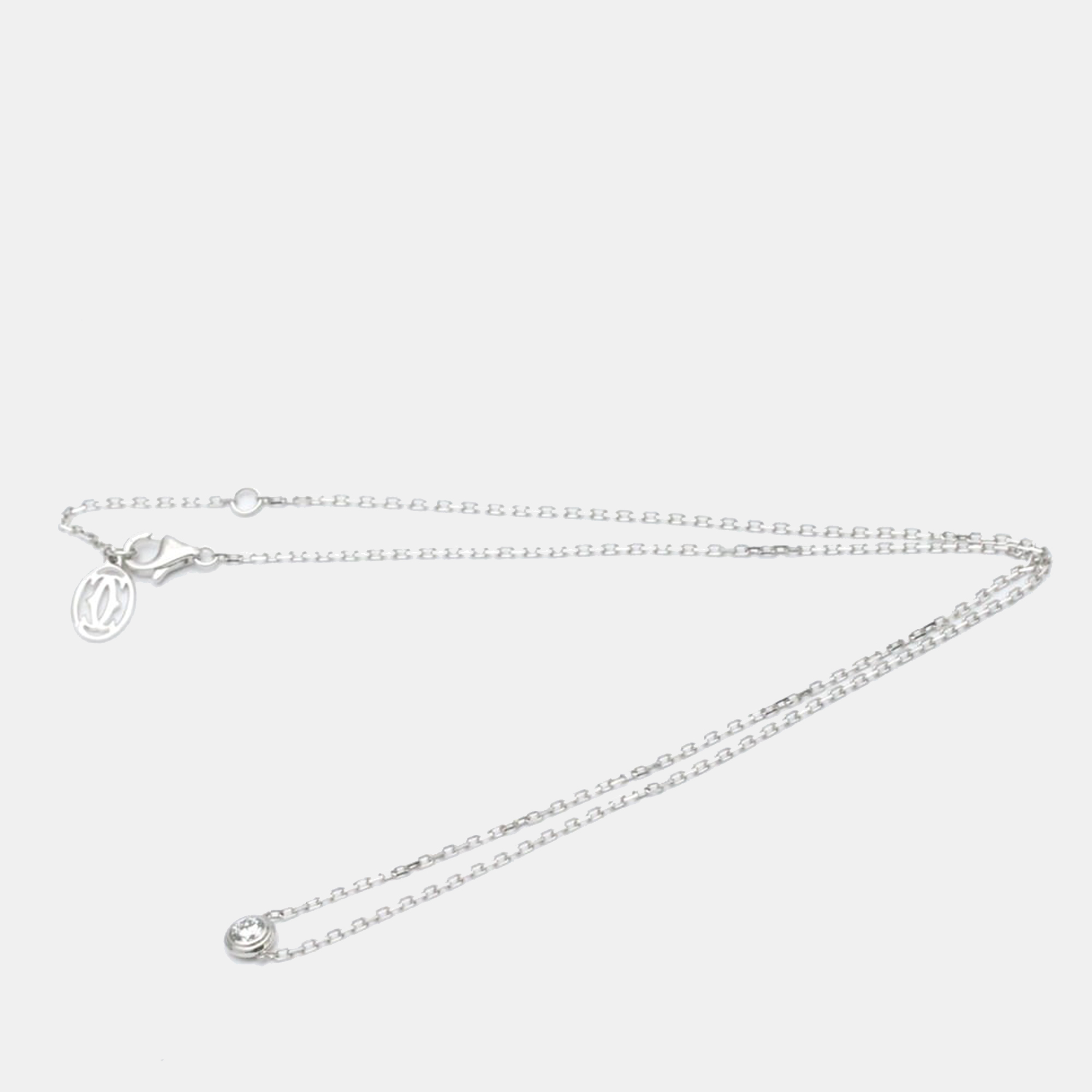 

Cartier Diamants Légers 18K White Gold Diamond Necklace