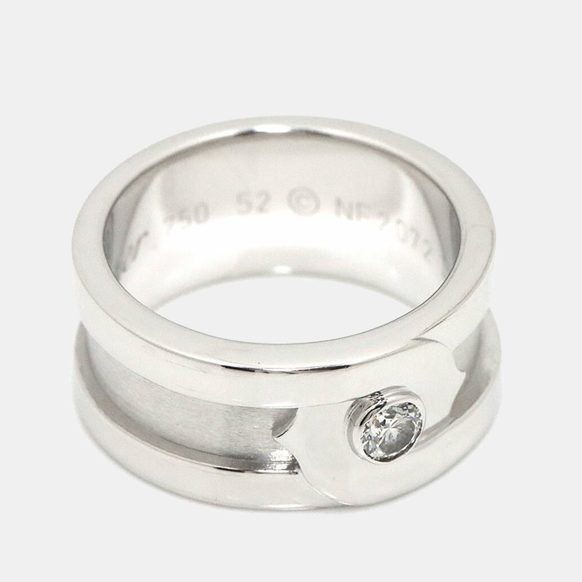 

Cartier C De Cartier Fortune 18K White Gold Diamond Ring EU 52