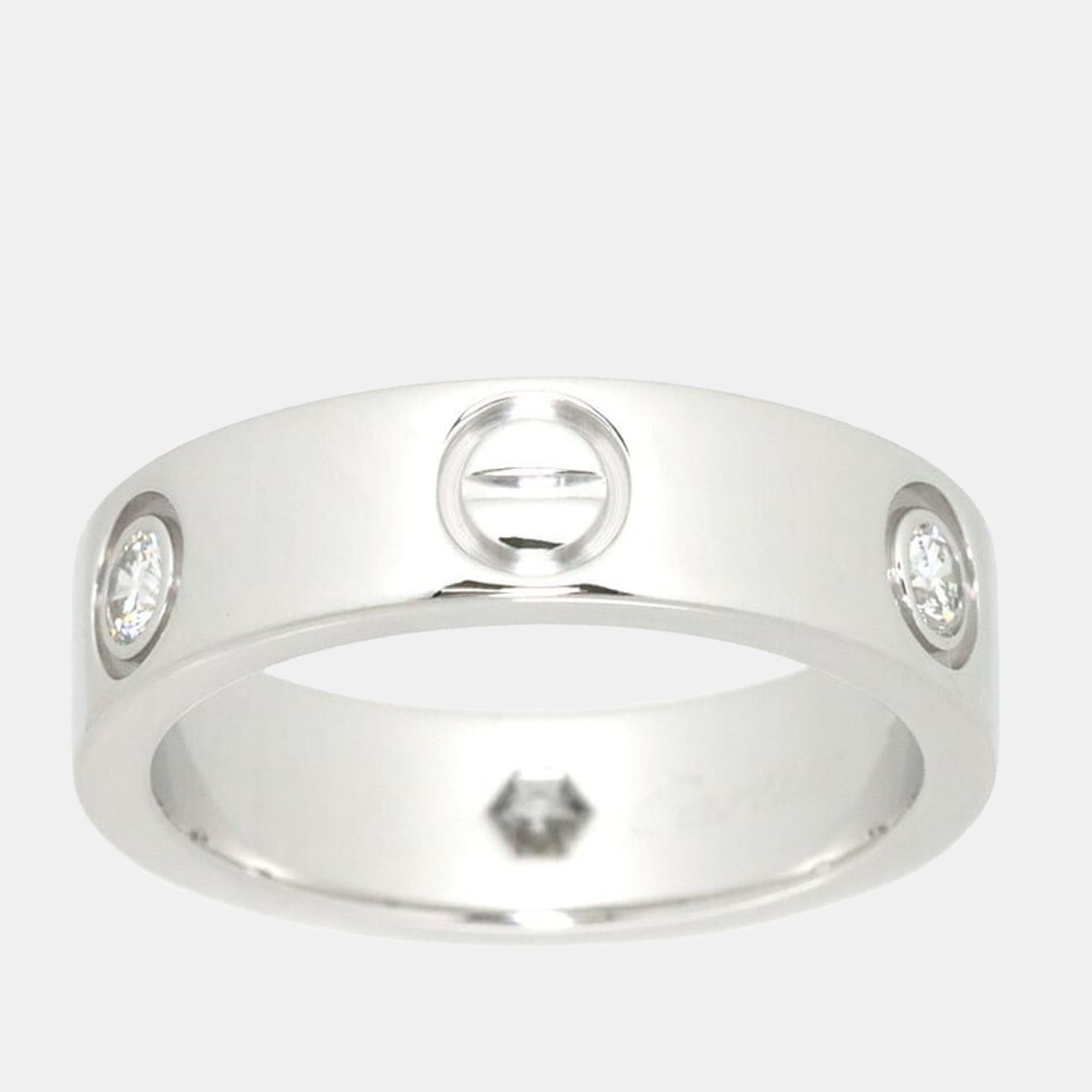 

Cartier Love 18K White Gold Diamond Ring EU 53