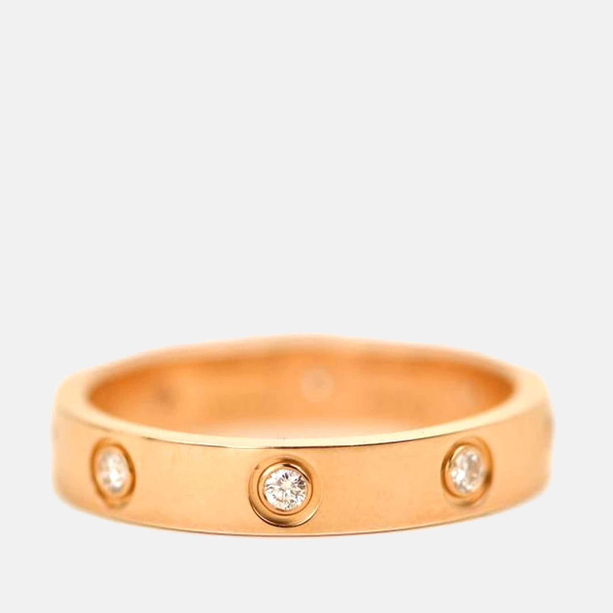 

Cartier LOVE Wedding Ring Rose Gold with 8 Diamonds Size