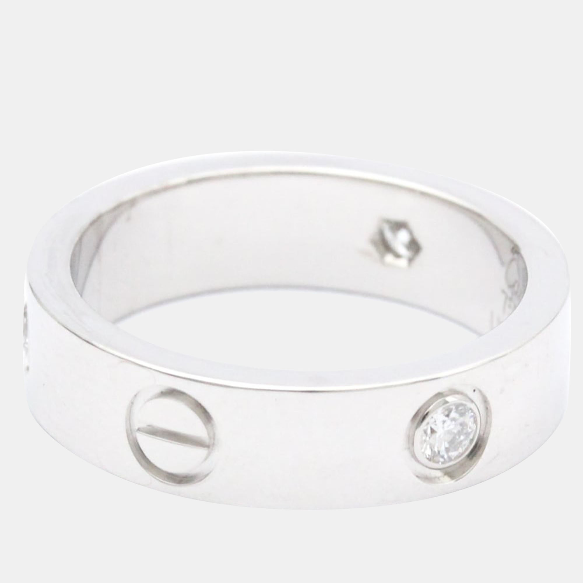 

Cartier Love 18K White Gold Diamond Ring EU 56