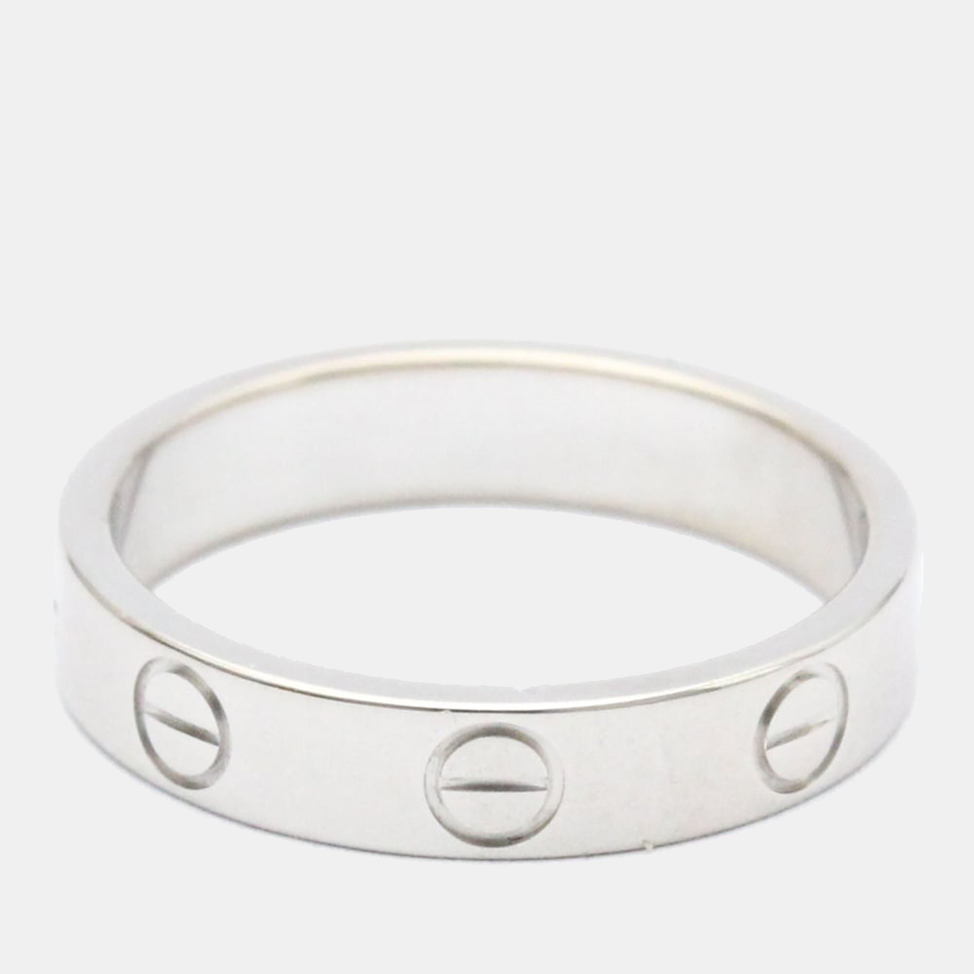 

Cartier Love 18K White Gold Ring EU 50