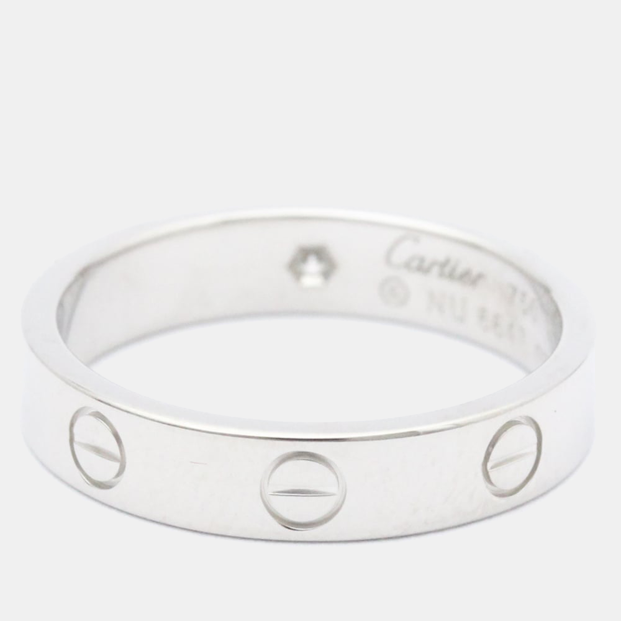 

Cartier Love 18K White Gold Diamond Ring EU 54