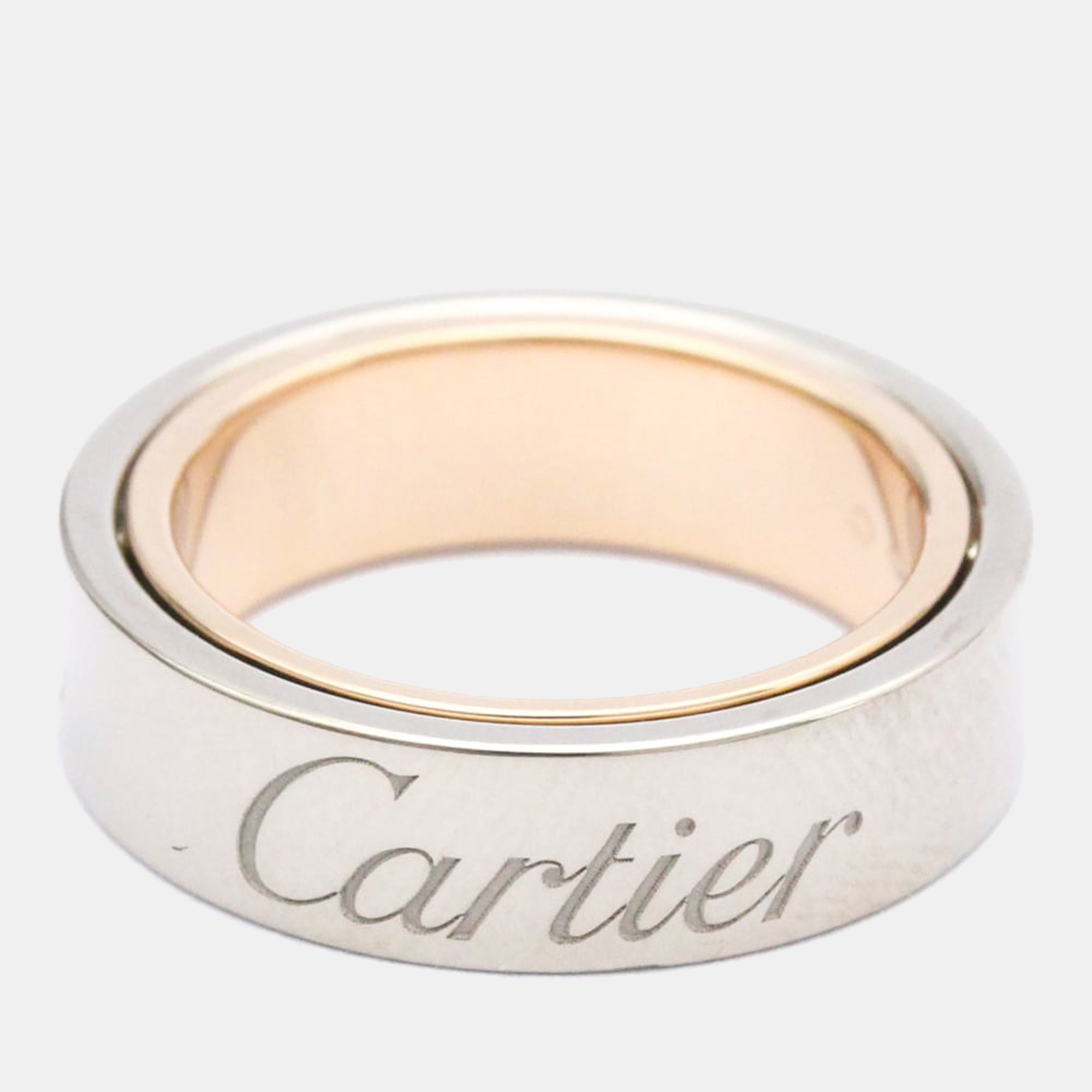 

Cartier Astro Secret 18K Love Rose and White Gold Ring EU 49