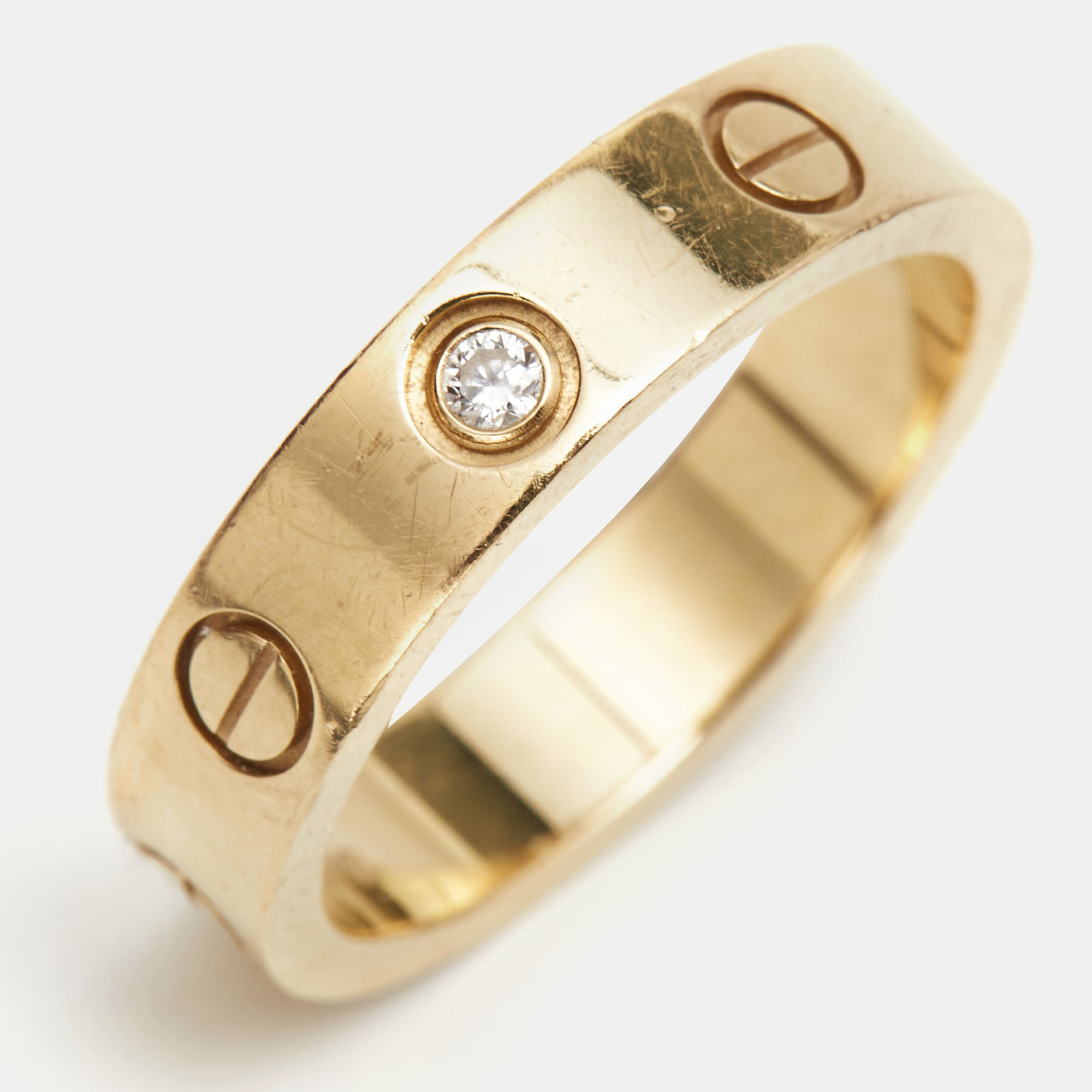 

Cartier Love 1 Diamond 18k Yellow Gold Wedding Band Ring Size