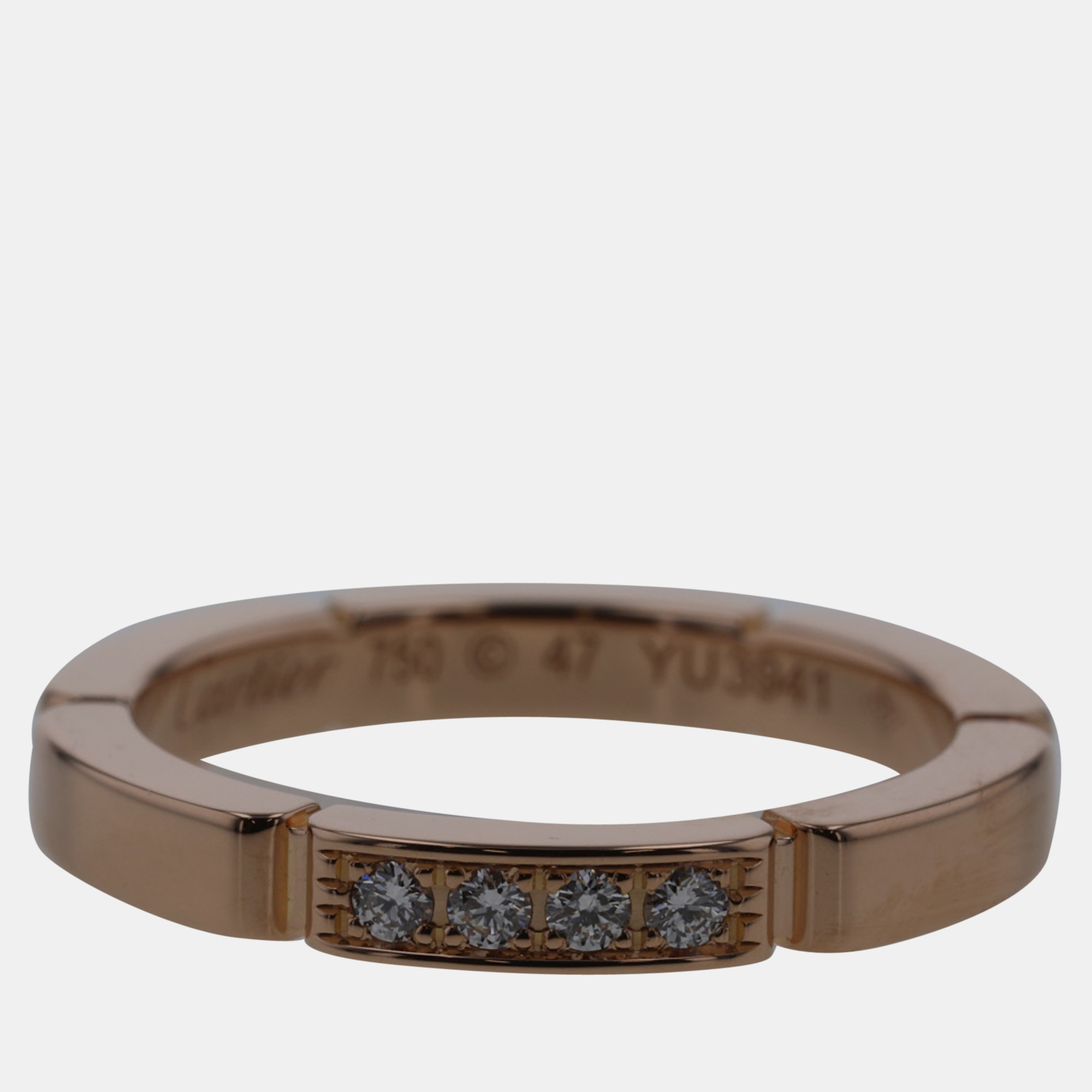 

Cartier Maillon Panthere 18K Rose Gold Diamond Ring EU 47