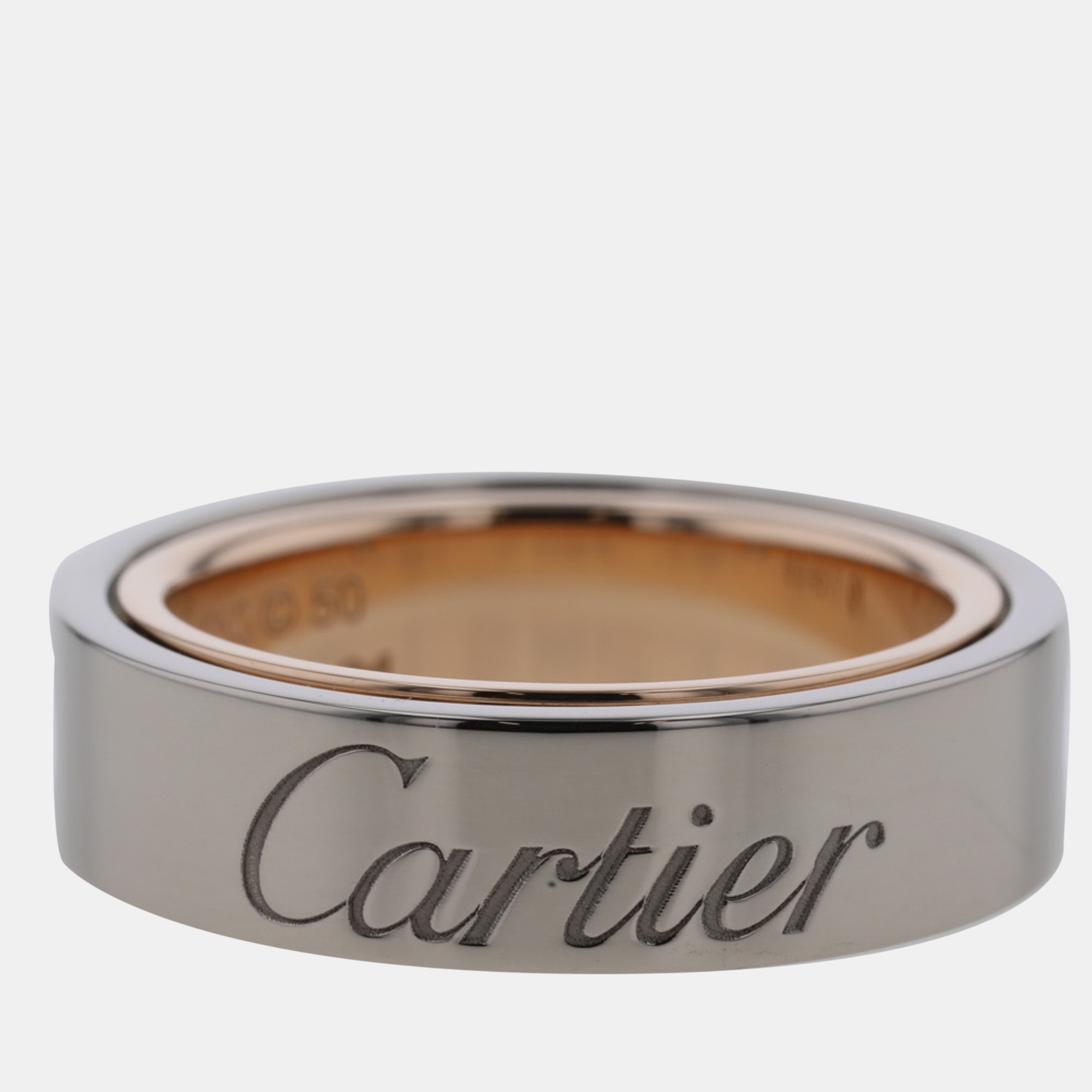 

Cartier Astro Secret Love 18K Rose White Gold Ring EU 50