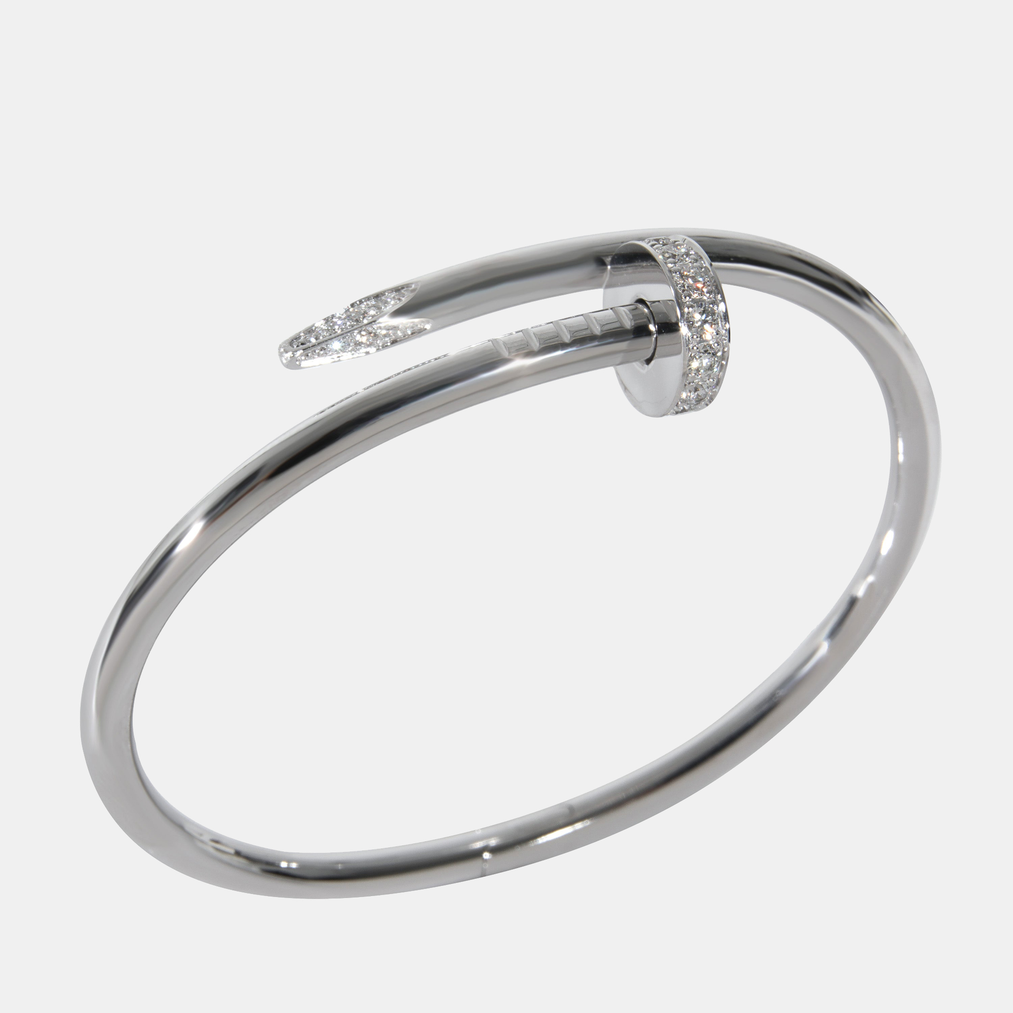 

Cartier Juste Un Clou Diamond Bracelet in 18k White Gold 0.58 CTW