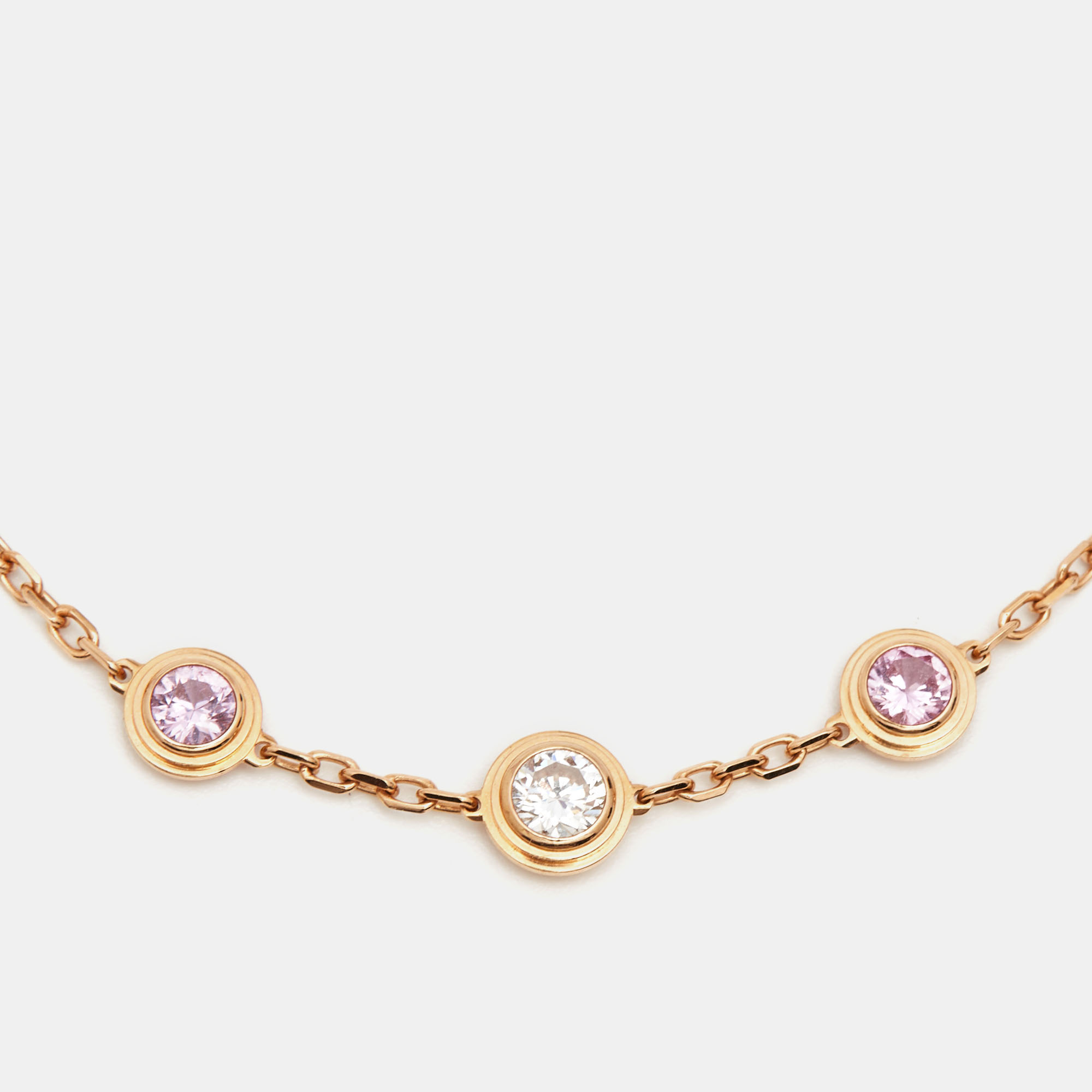 

Cartier D'Amour Diamond Pink Sapphire 18k Rose Gold Bracelet