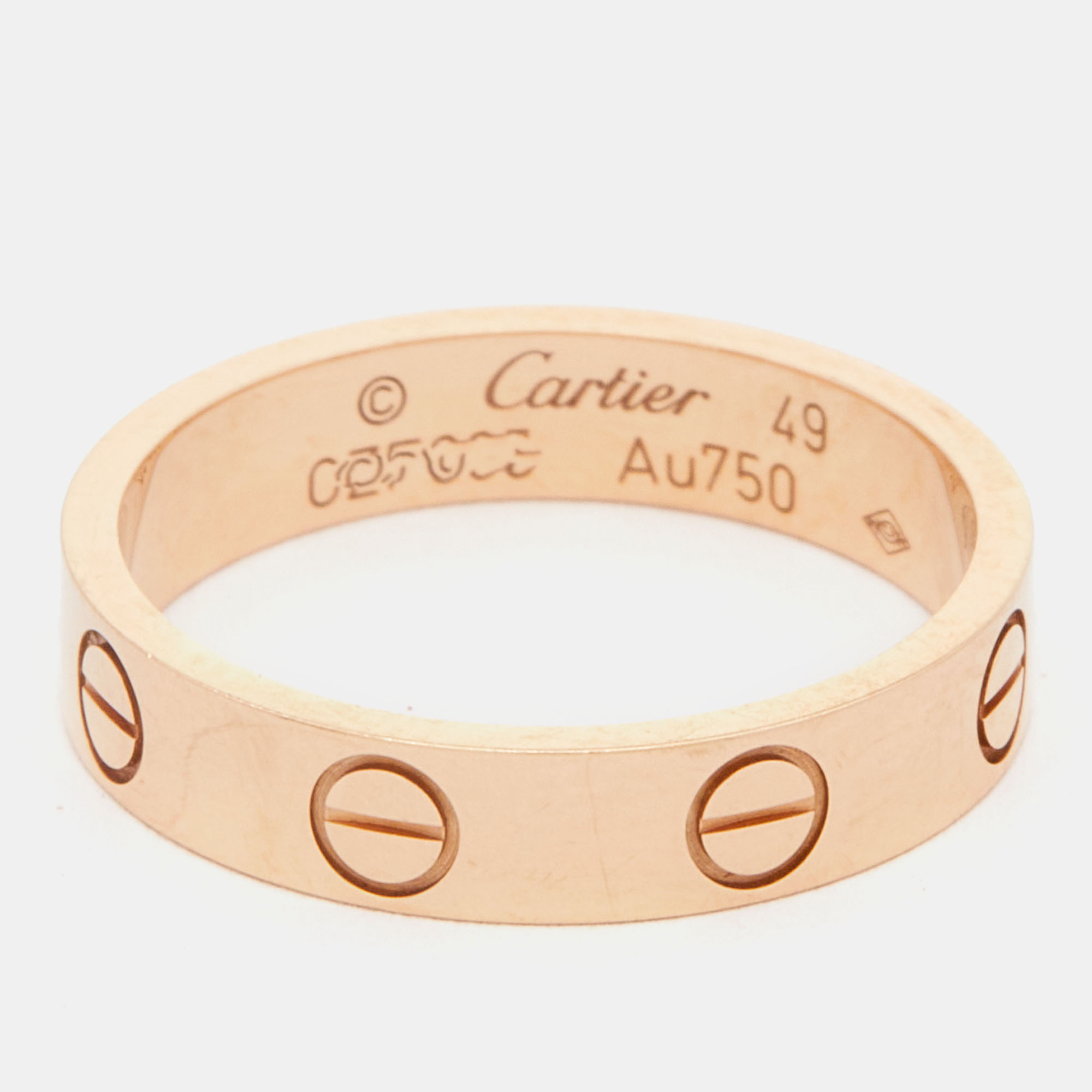 

Cartier Love 18k Rose Gold Wedding Band Ring Size