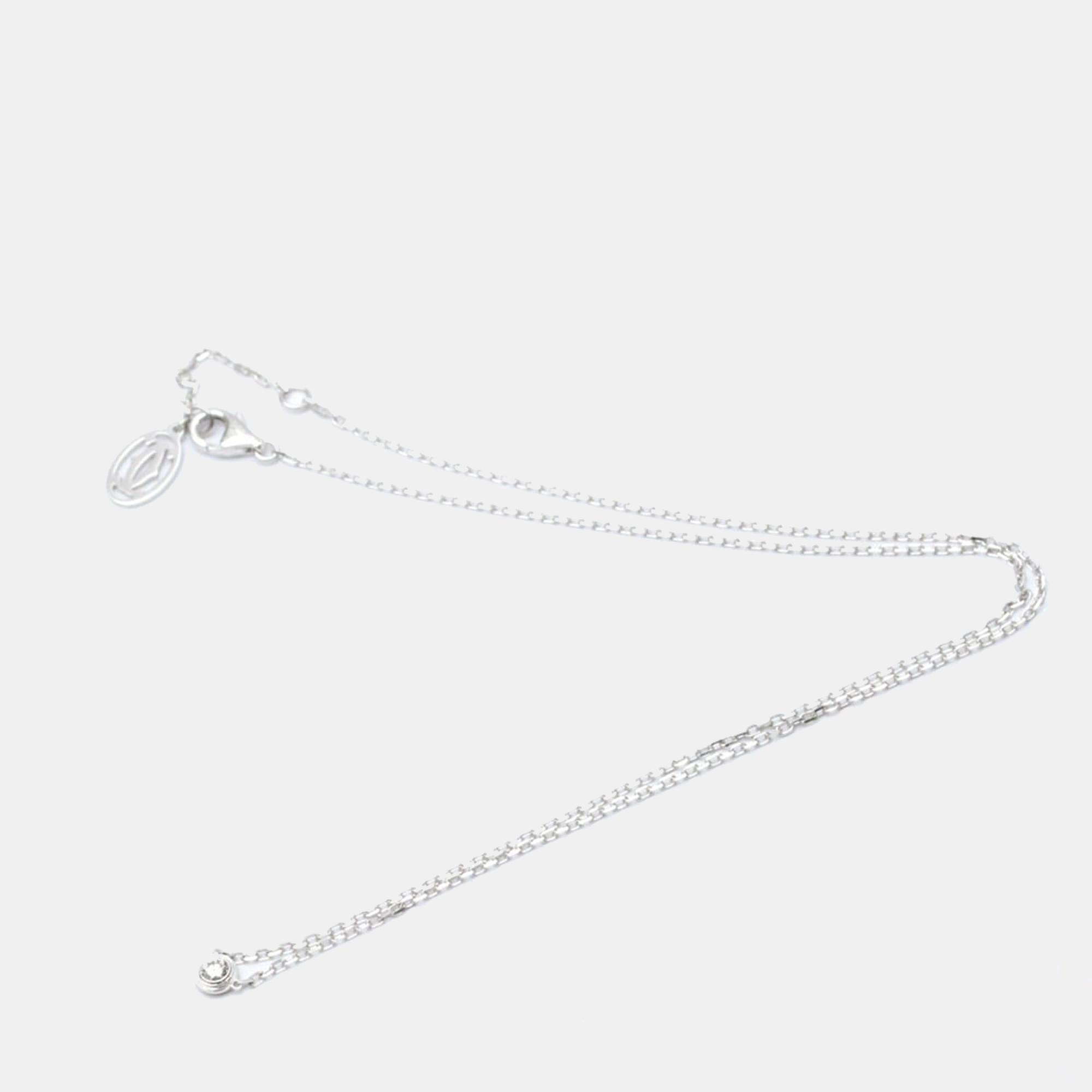 

Cartier Diamants Légers 18K White Gold Diamond Necklace