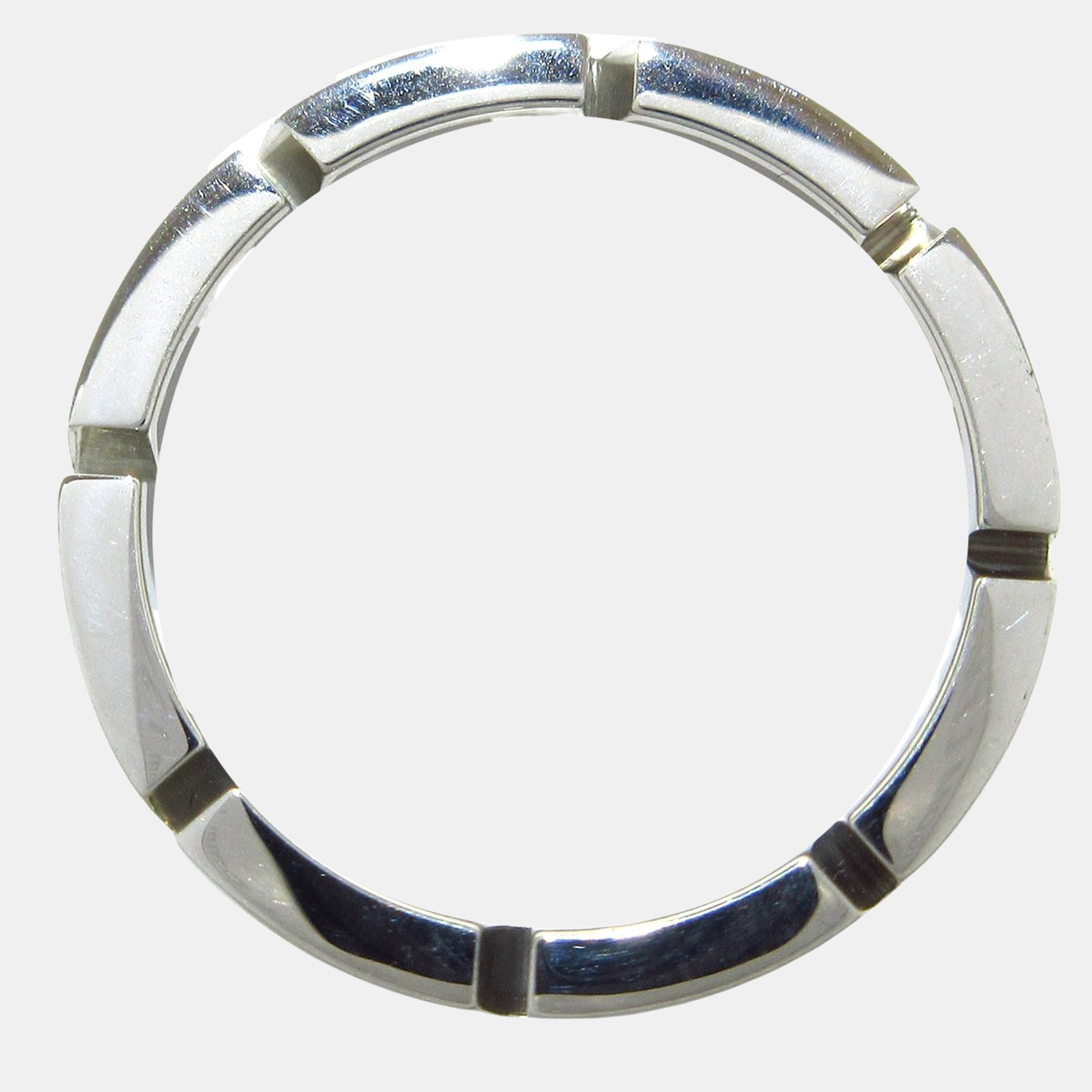 

Cartier Tank Francaise 18K White Gold Diamond Ring EU 51