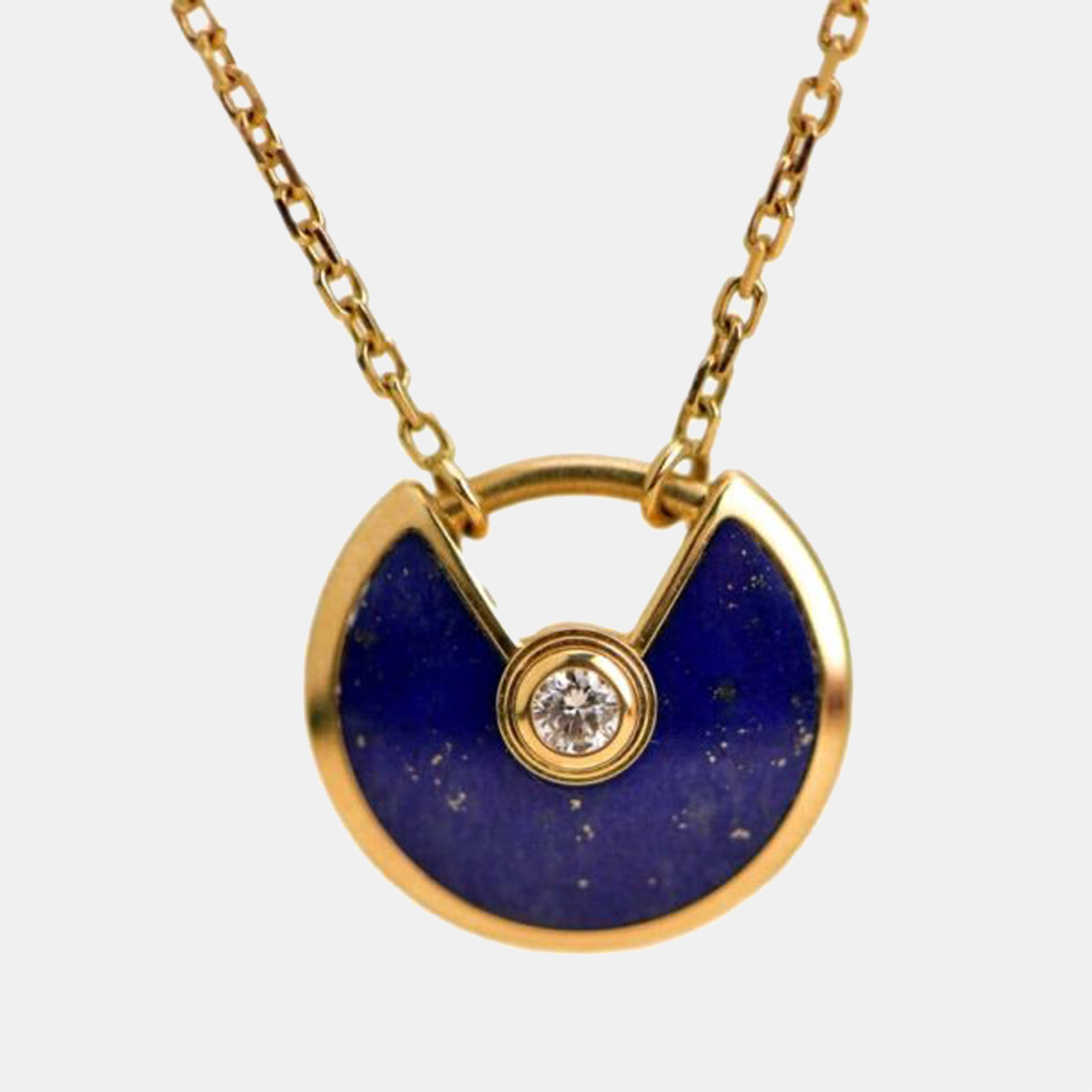 

Cartier Amulette De Cartier 18K Yellow Gold Lapis Lazuli Necklace