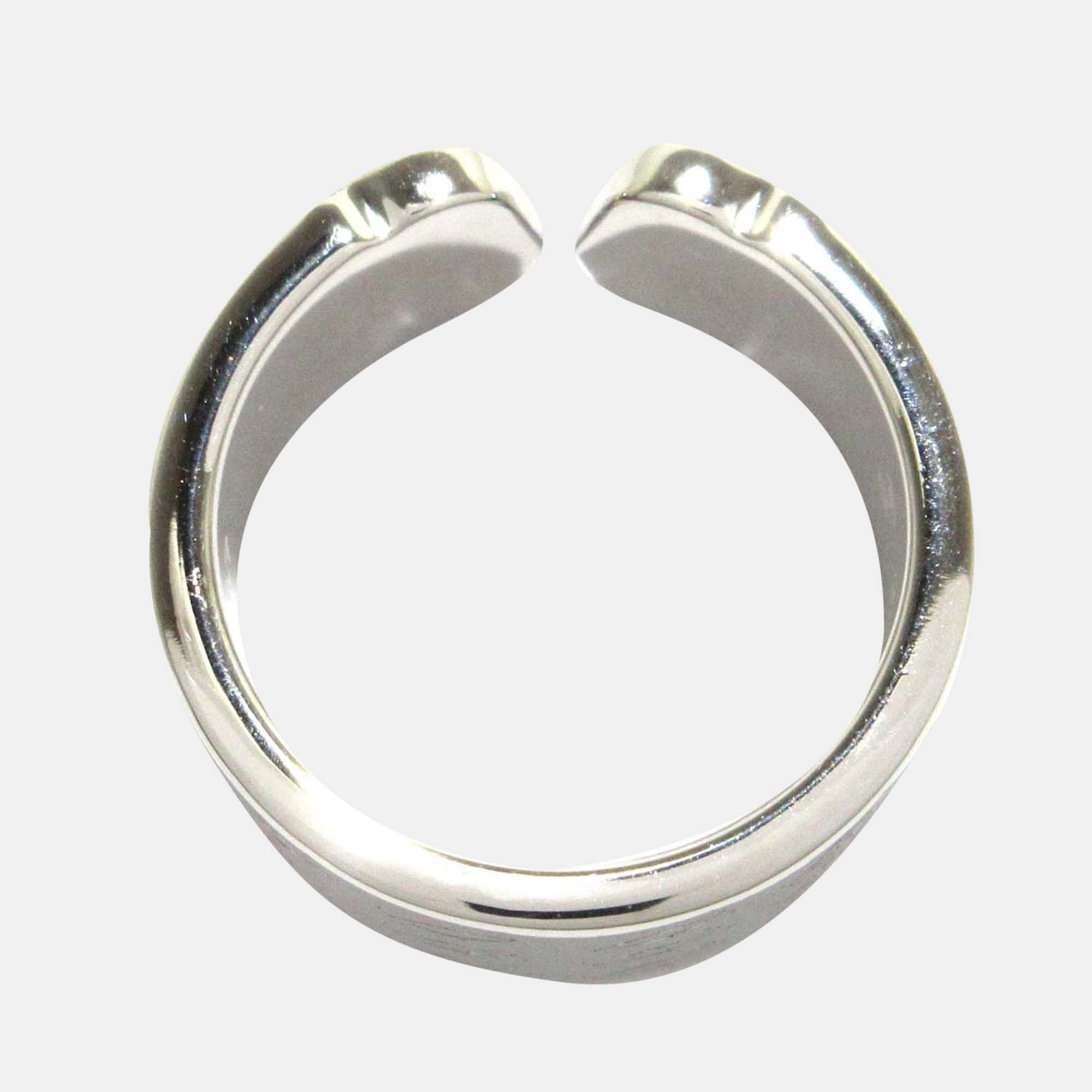 

Cartier Vintage C De Cartier Happy Birthday 18K White Gold Diamond Ring EU 47