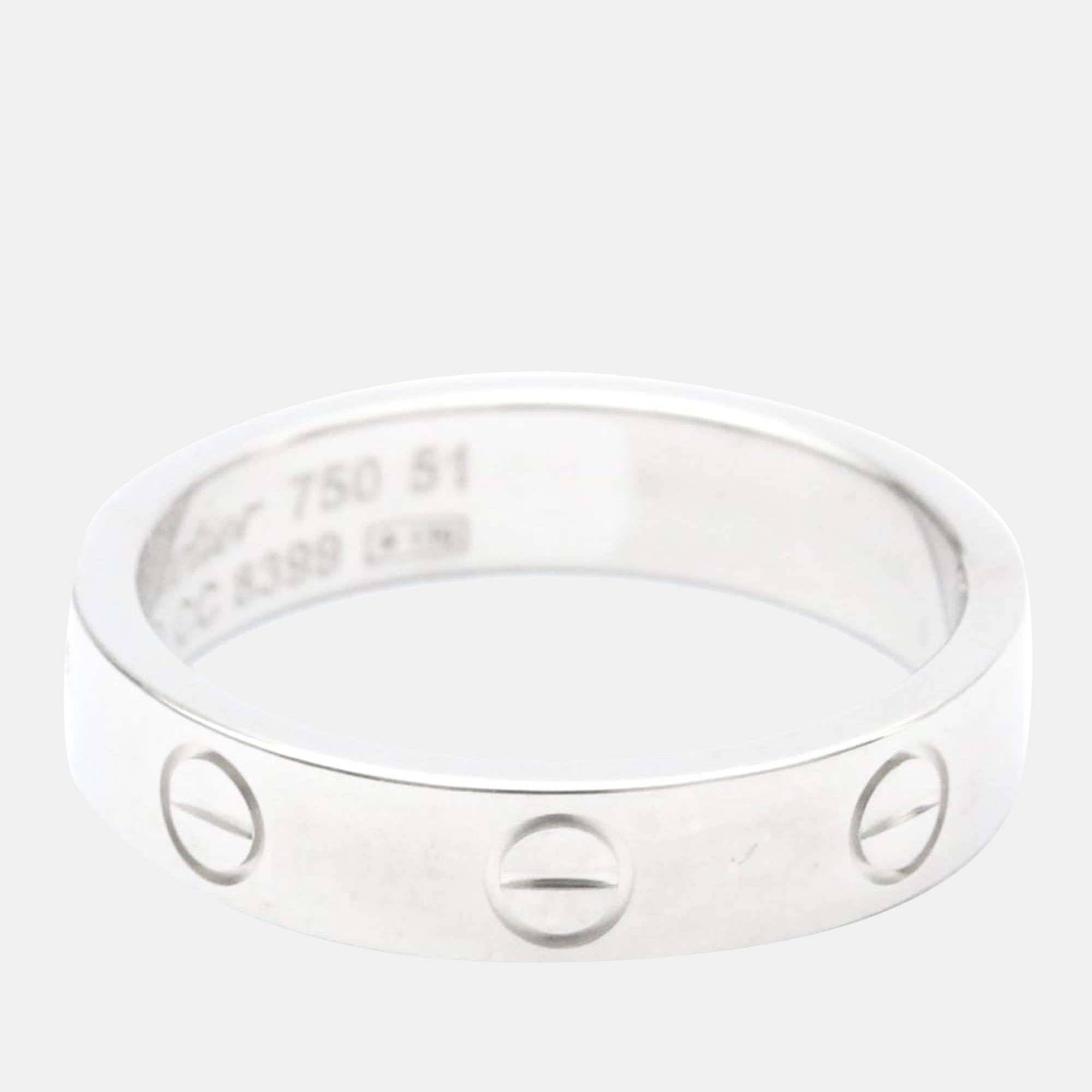

Cartier Love 18K White Gold Diamond Ring EU 51