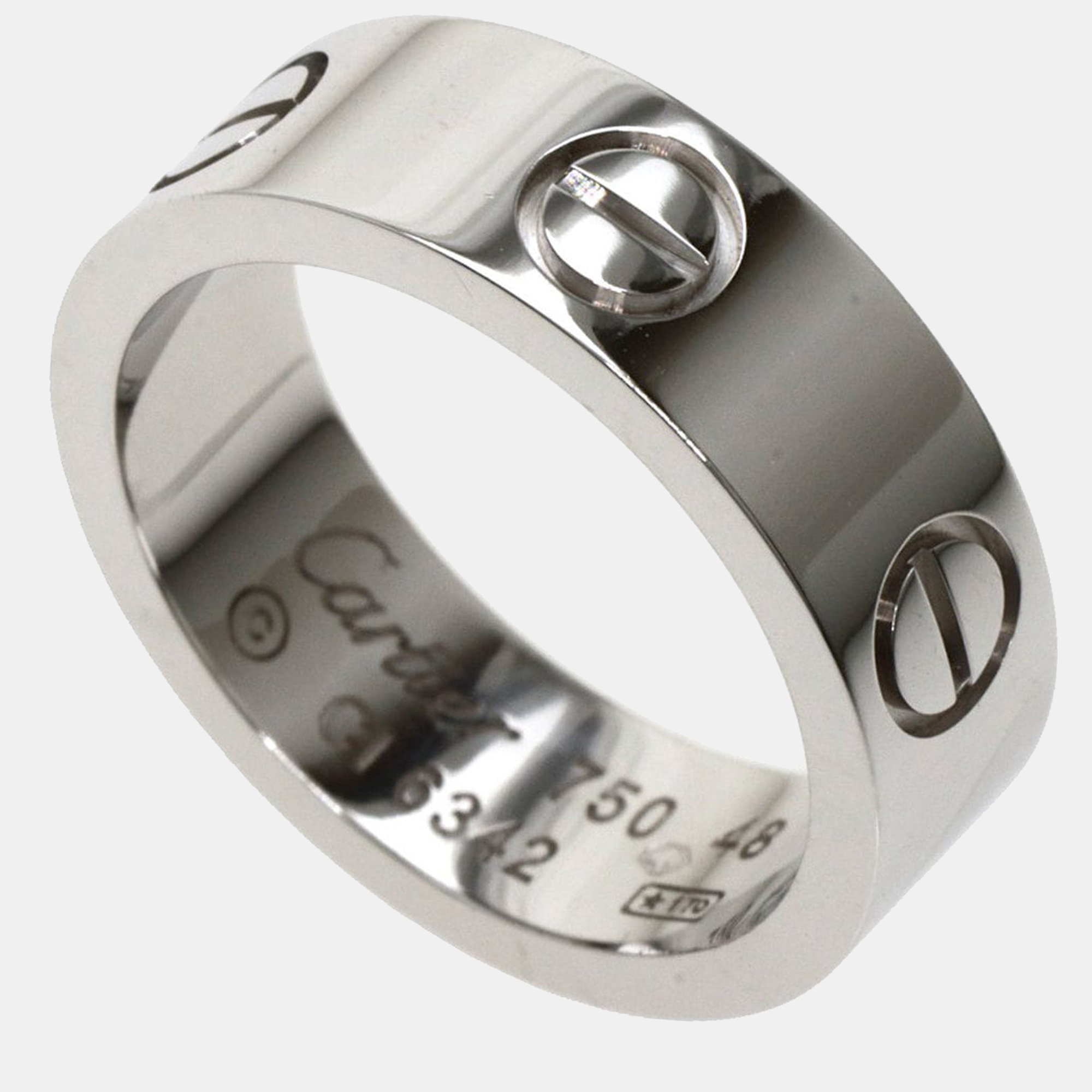 

Cartier Love 18K White Gold Ring EU 48
