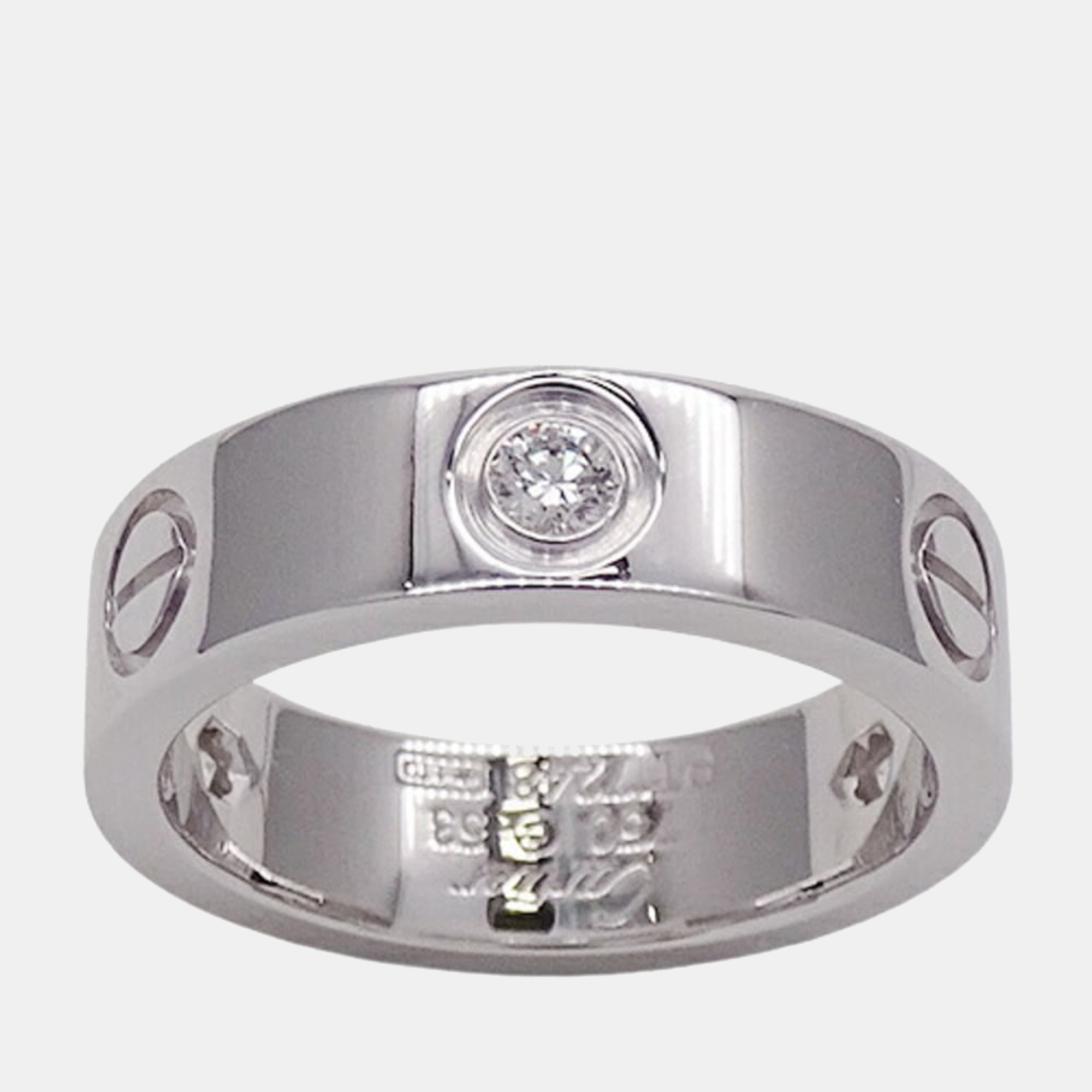

Cartier Love 18K White Gold Diamond Ring EU 53