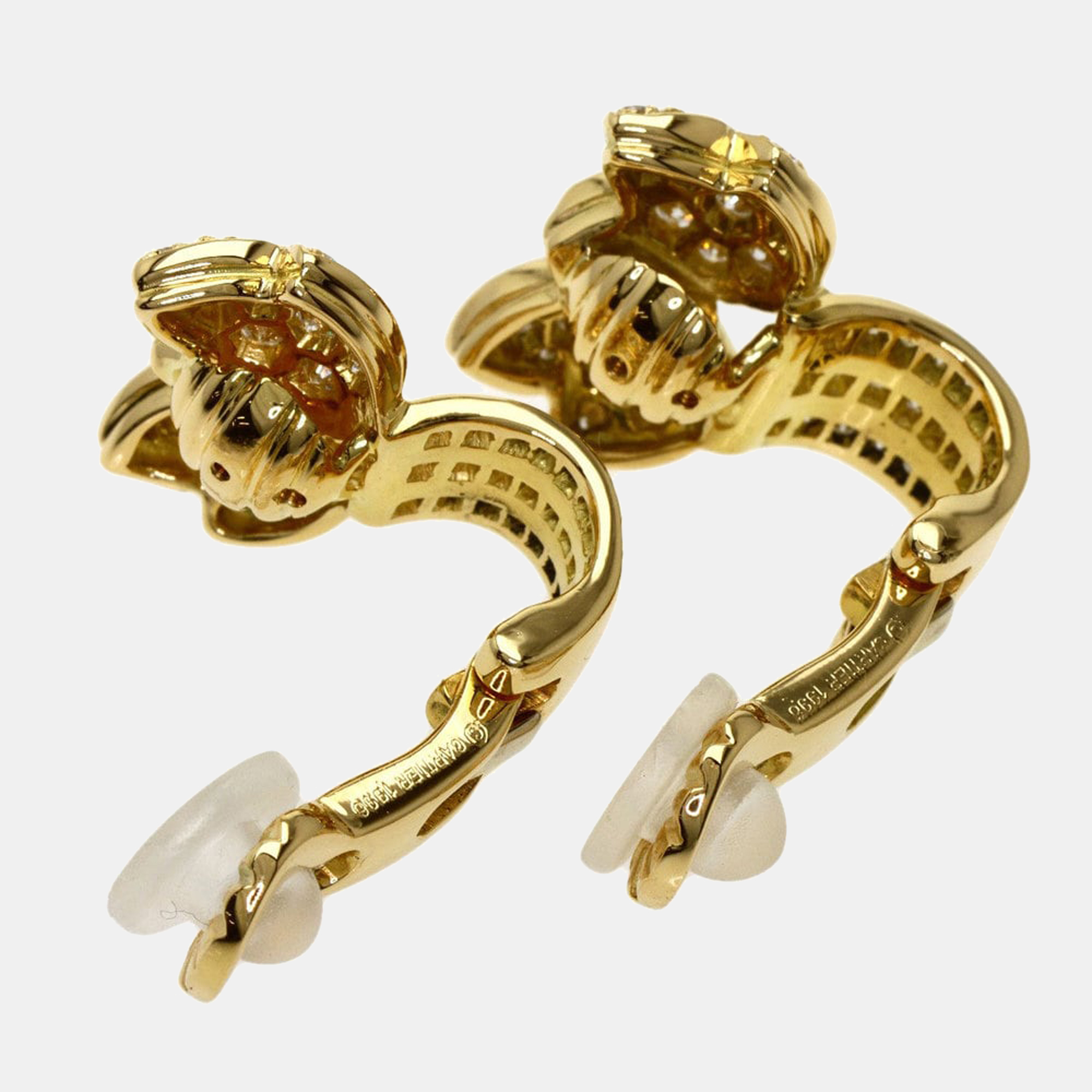 

Cartier Leaves 18K Yellow Gold Diamond Earrings