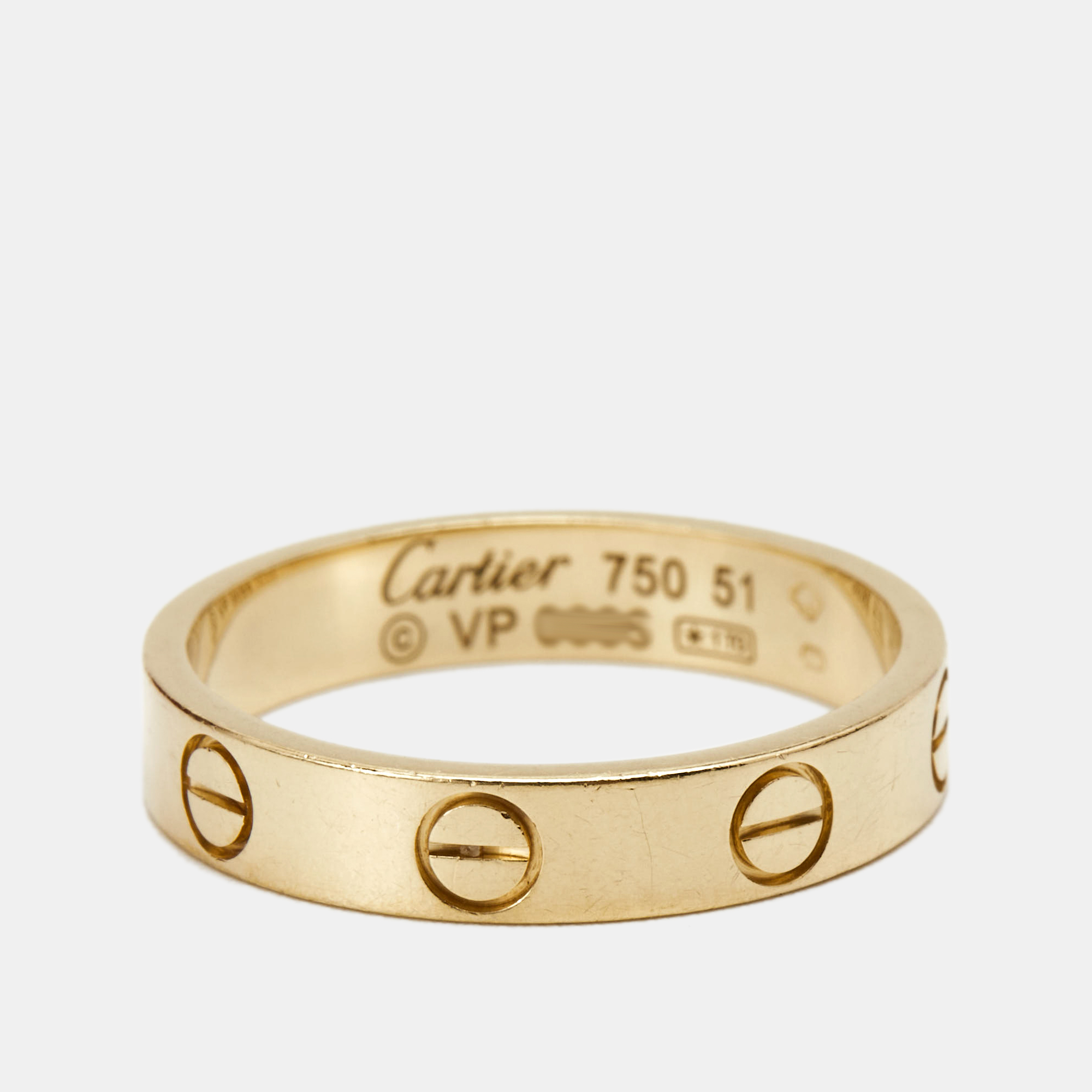 

Cartier Love 18K Yellow Gold Wedding Band Ring Size