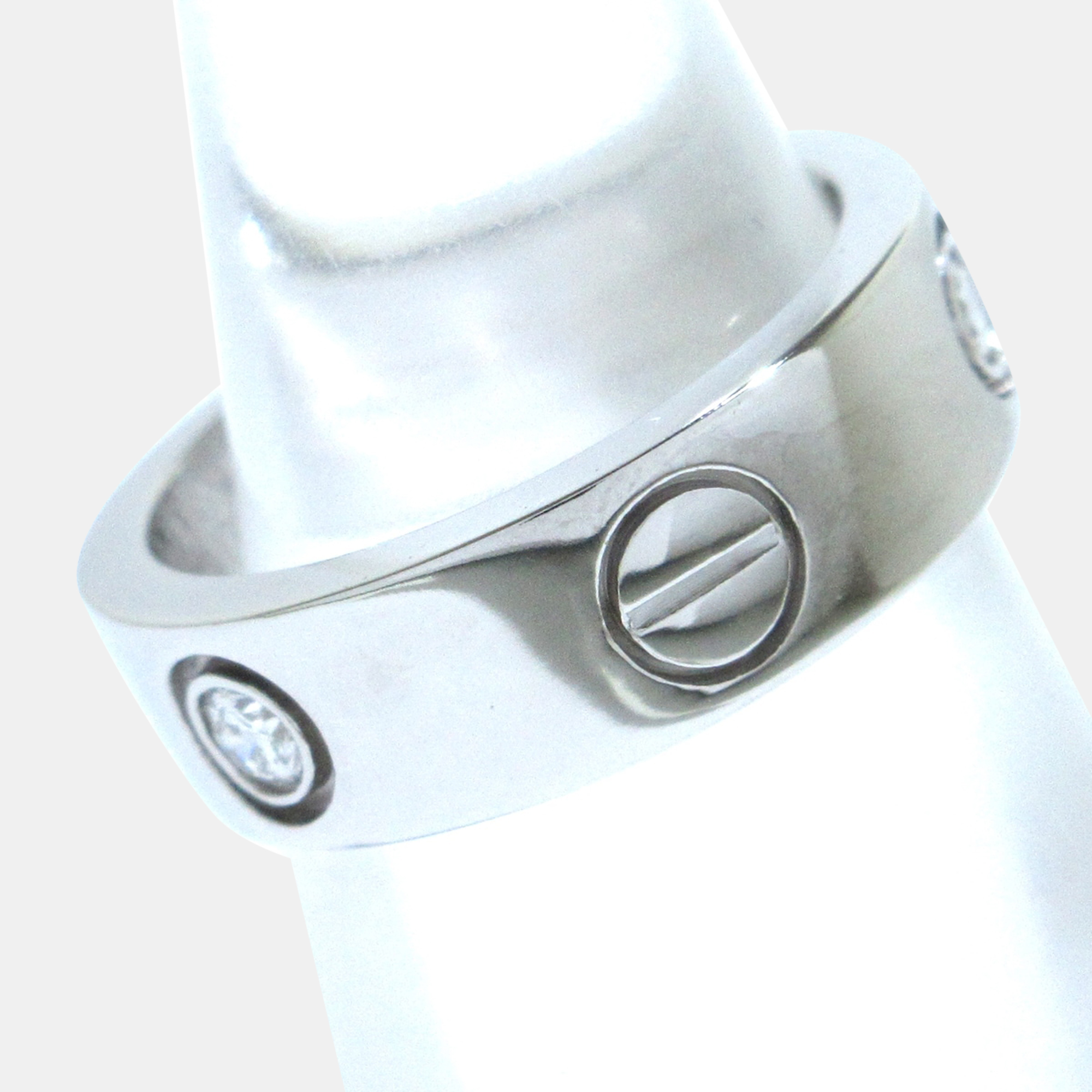

Cartier Love 18K White Gold Diamond Ring EU 50
