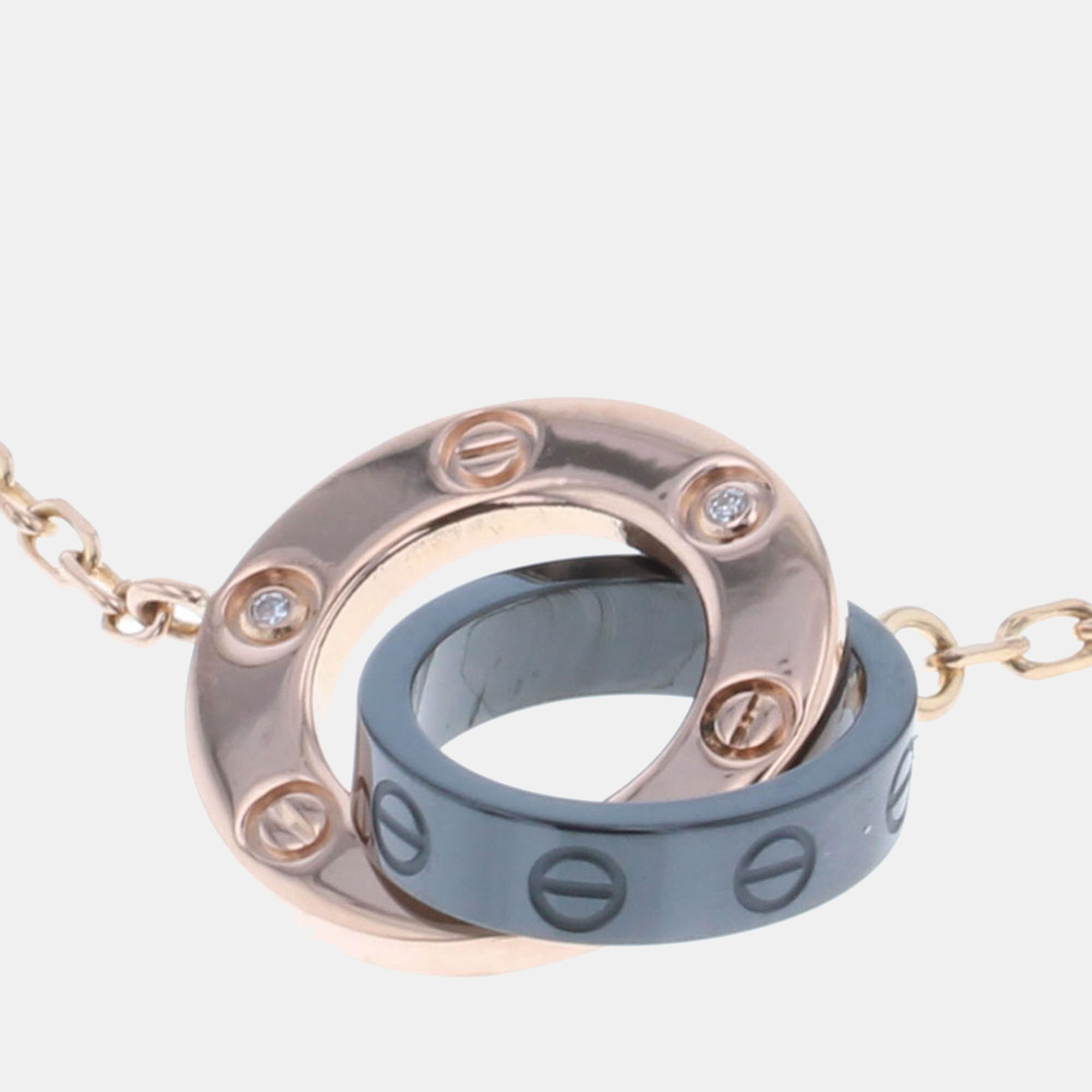 

Cartier Love 18K Rose Gold Diamond and Ceramic Bracelet 18.5