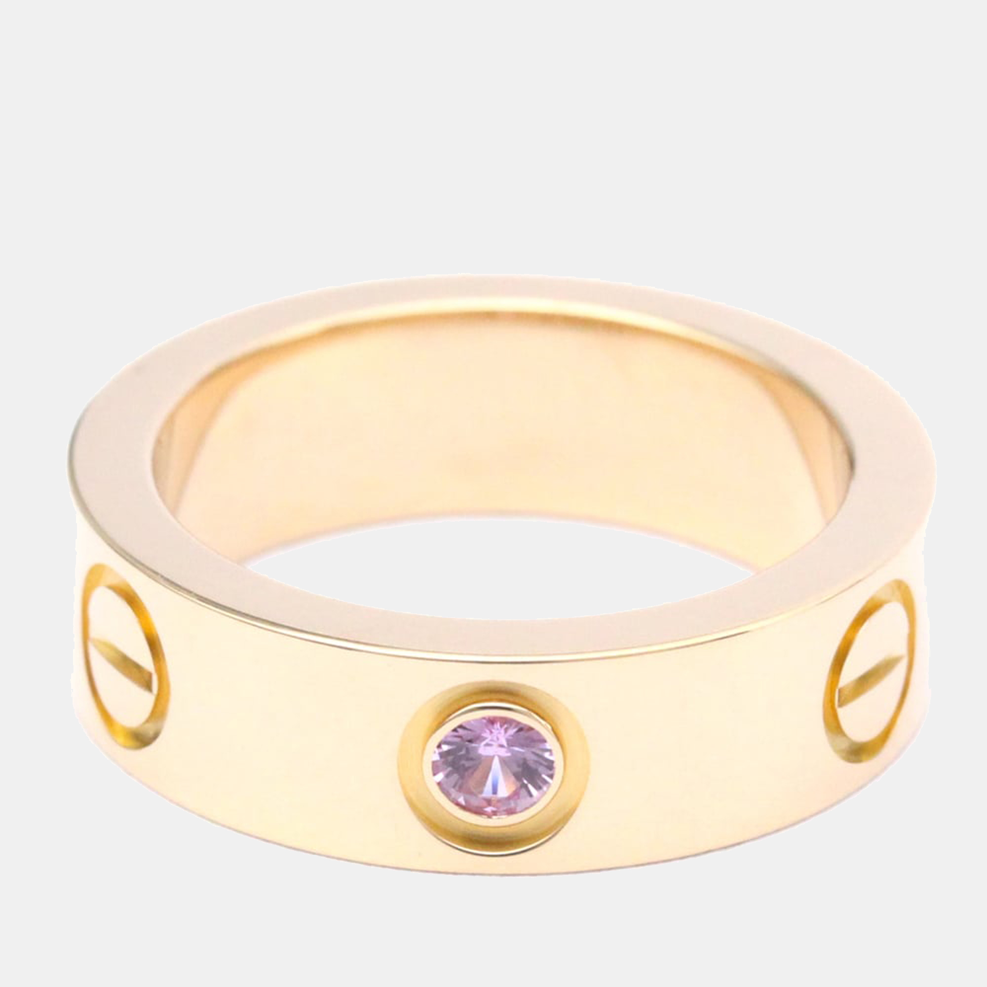 

Cartier Love 18K Rose Gold Sappire Ring EU 48