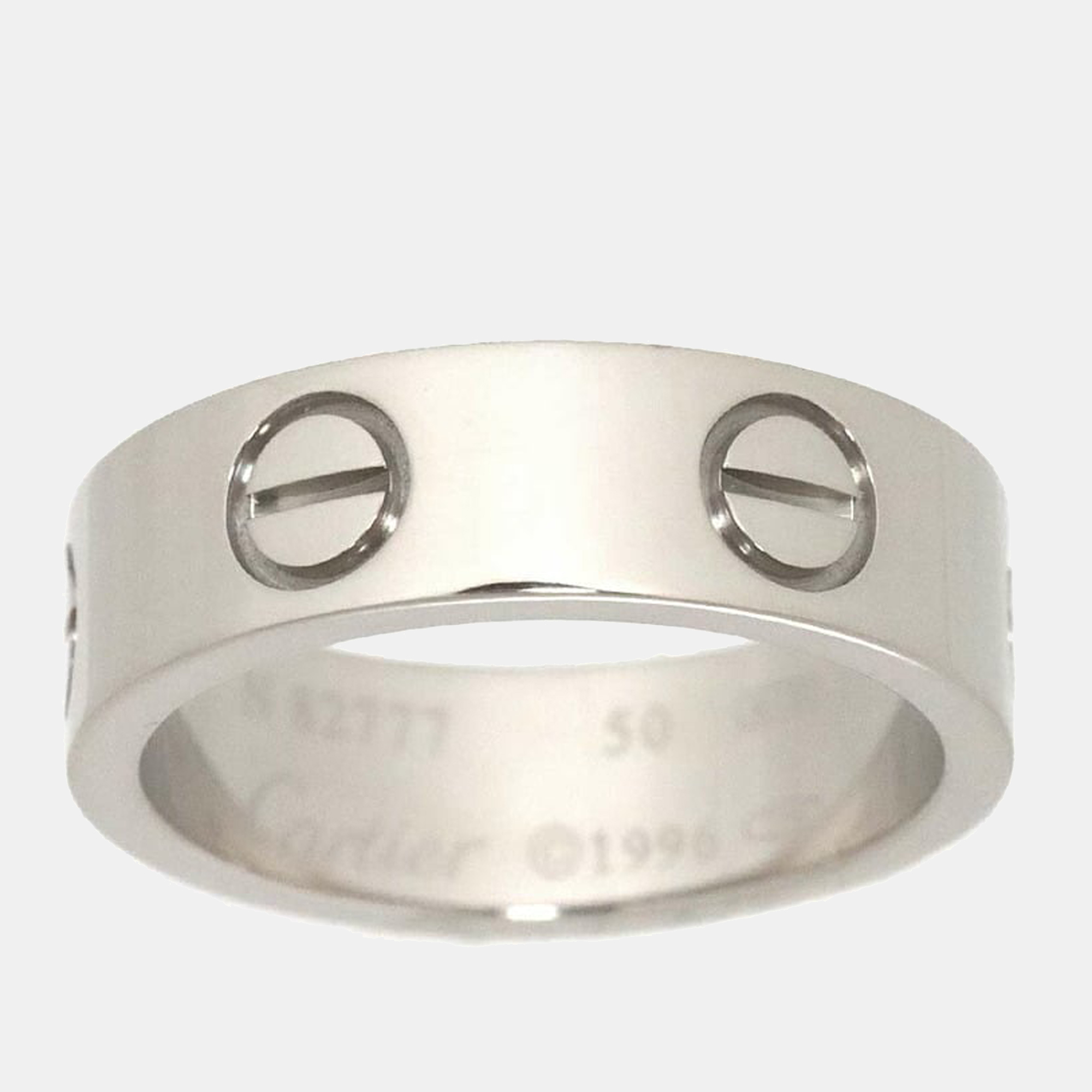 

Cartier Vintage Love 18K White Gold Ring EU 50