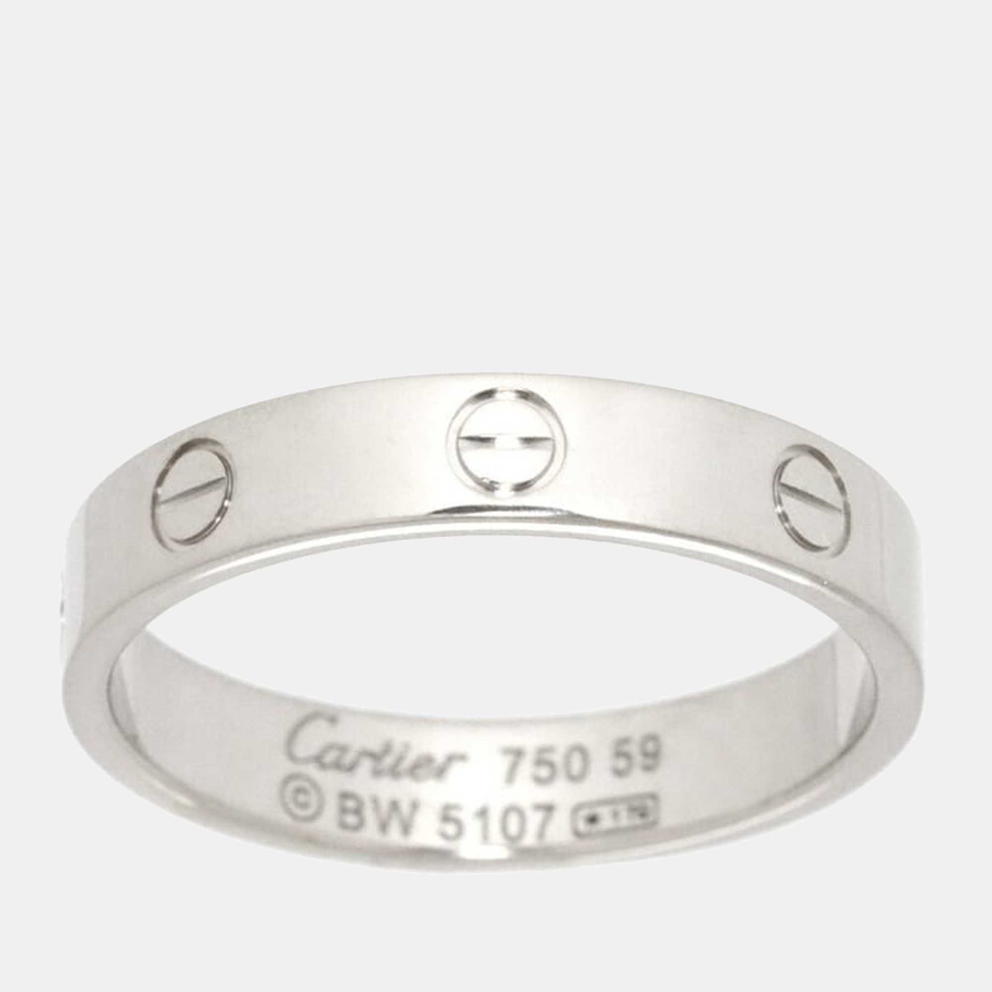 

Cartier Love 18K White Gold Ring EU 59